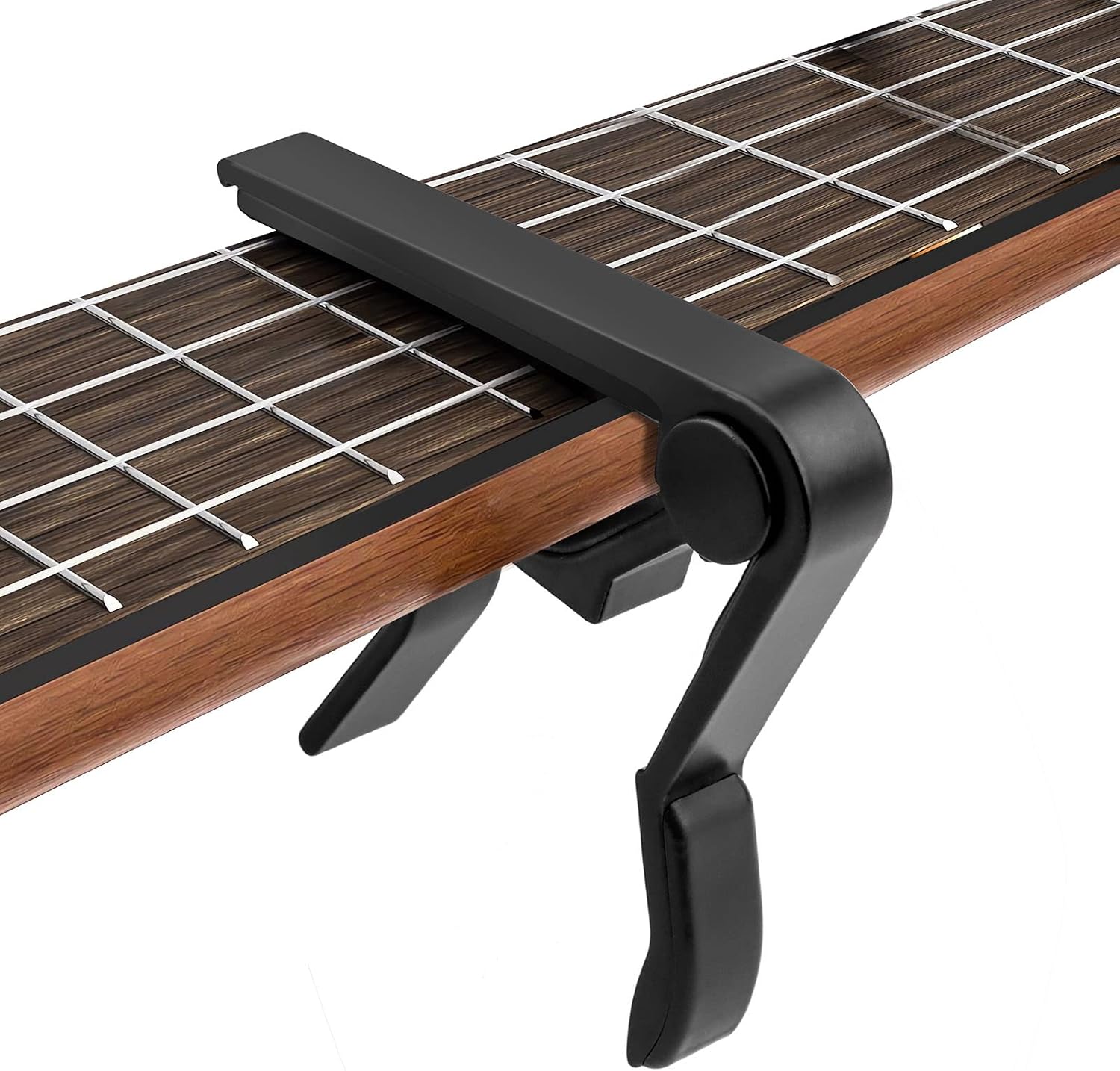 Cejilla Guitarra Española Cejilla Guitarra Acustica Capo Guitarra Aleación de Aluminio para Guitarra Electrica Acústica Clásica Folk Ukelele Bajo | Negro