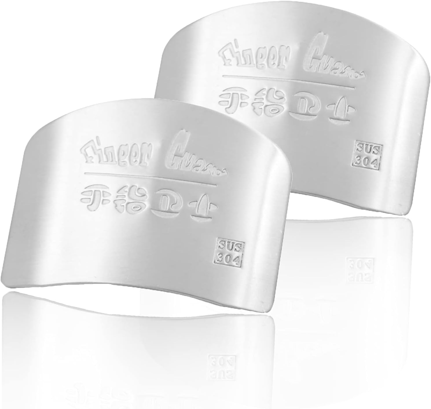 Protector de dedos, paquete de 2 protectores de dedos, protector de dedos de acero inoxidable 304 para evitar daños al cortar alimentos, cortar alimentos, las mejores herramientas para cortar la