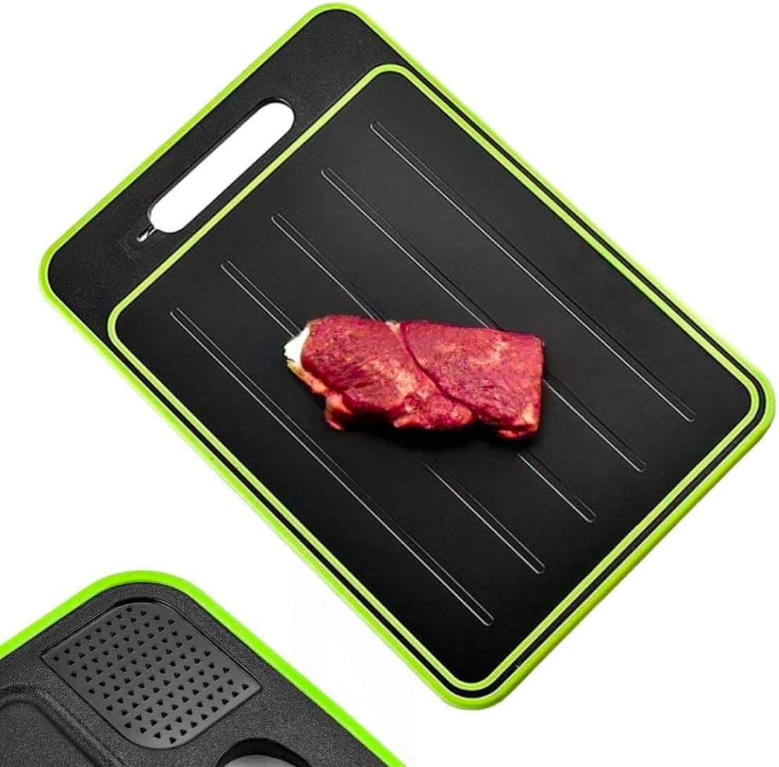 Tabla para Descongelar Alimentos + Tabla de Cortar (4 en 1) NK - Descongelar, Cortar, Rallador Especias y Afilador Cuchillos, Antiadherente y Antideslizante, 36.5 x 25 x 1cm (Apta para Lavavajillas)