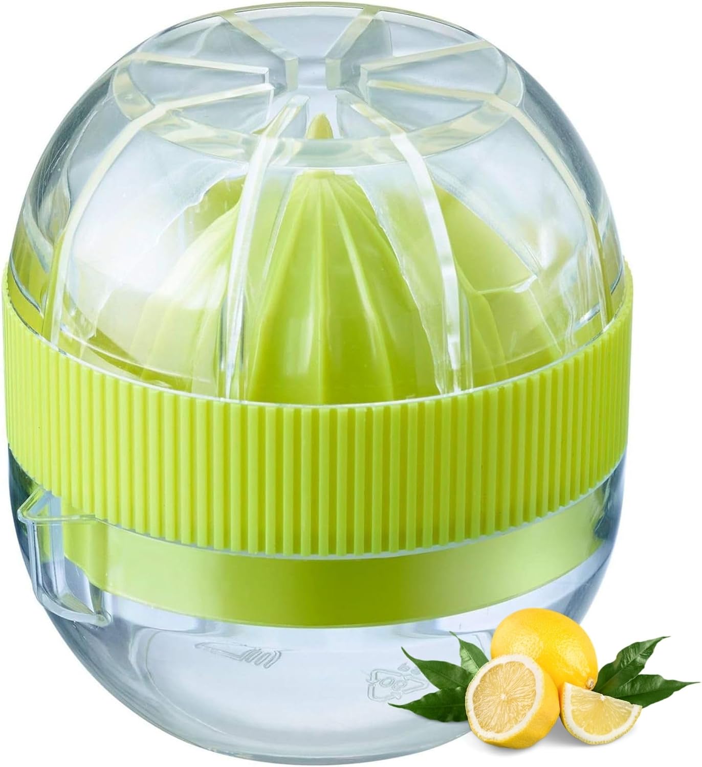 Westmark Pequeño Exprimidor de cítricos con recipiente y tapa, Diámetro: 7,2 cm, Capacidad: 50 ml, Plástico, Fresh and Fruity, Transparente/verde, 30932280
