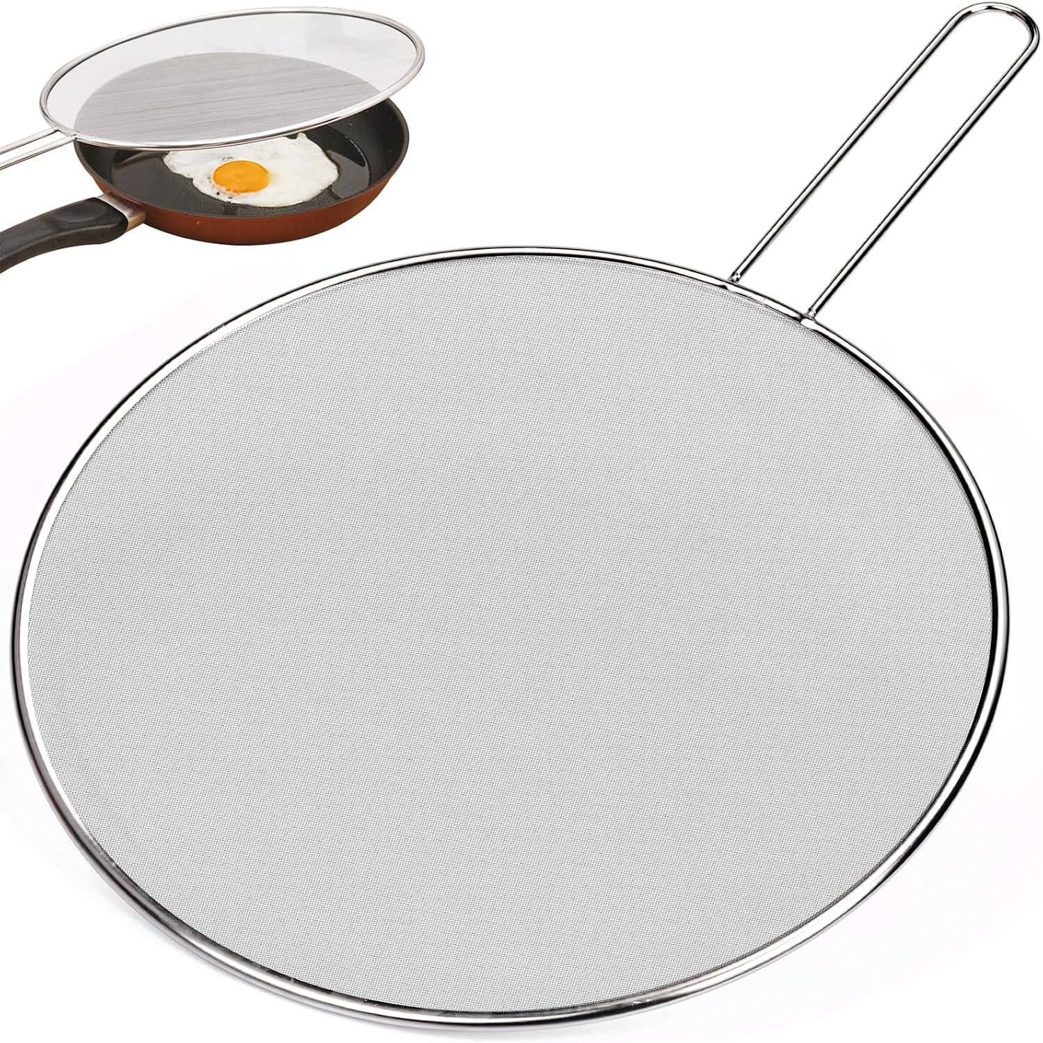 29 cm Tapa Antisalpicaduras Cocina de Acero Inoxidable para Sartén