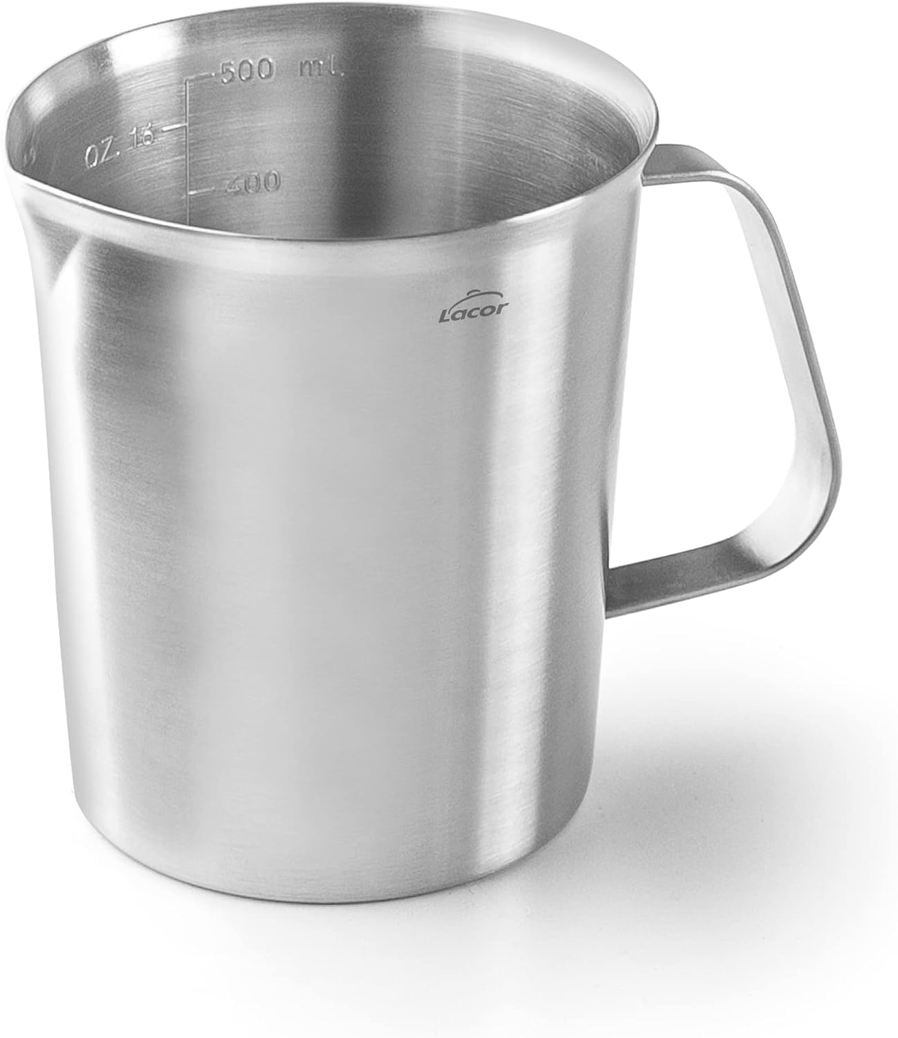 Lacor 62741 - Jarra Medidora - Acero inox 18/10, 1 litro, Repostería