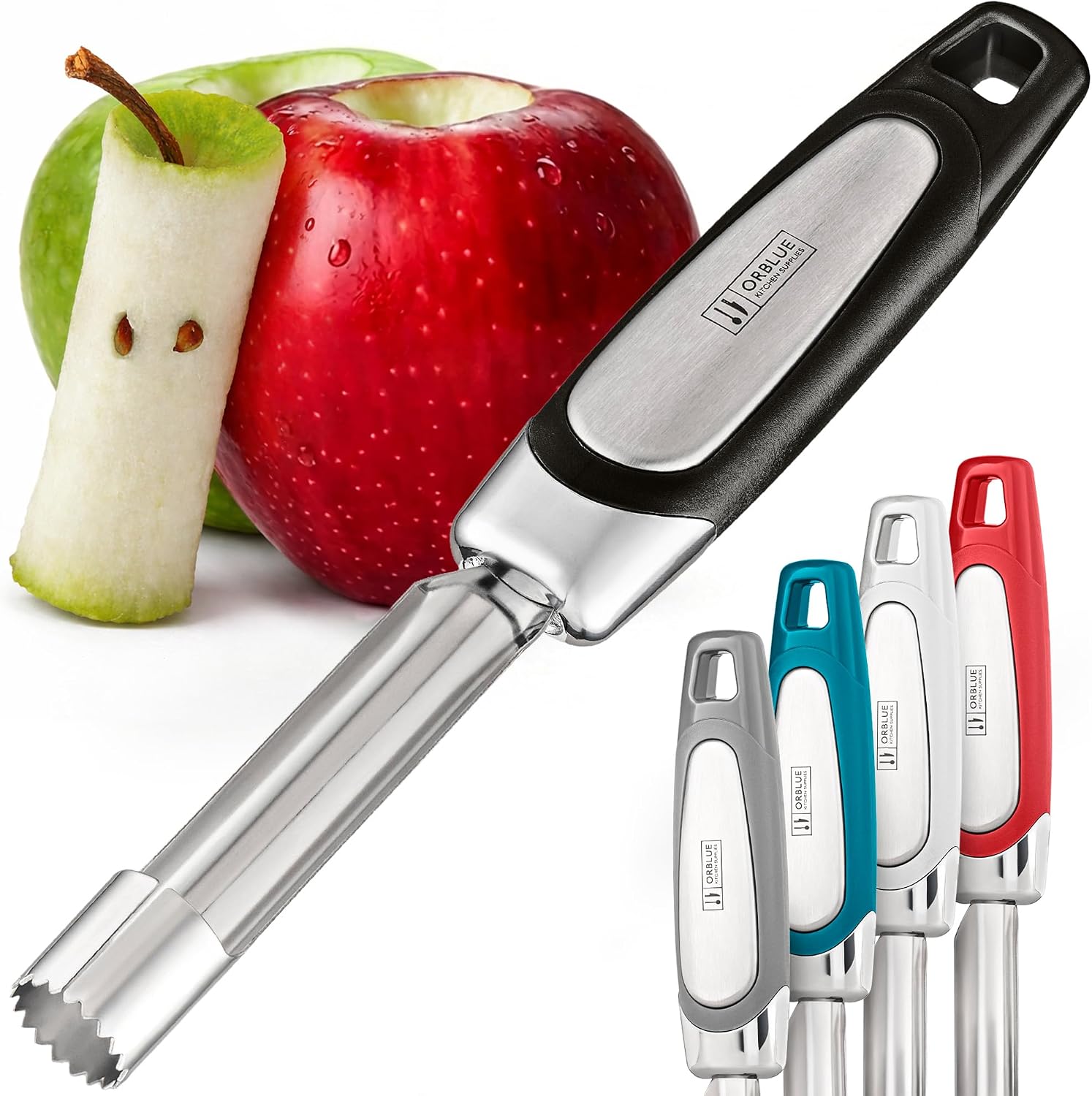 ORBLUE Descorazonador de Manzanas de Acero Inoxidable: Saca Corazón y Cortador de Manzanas Único - ¡Descorazona y Corta Manzanas con Facilidad y Precisión