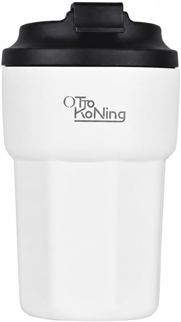 Otto Koning Termo Café 350 ml, Vaso Térmico Acero Inoxidable Antigoteo