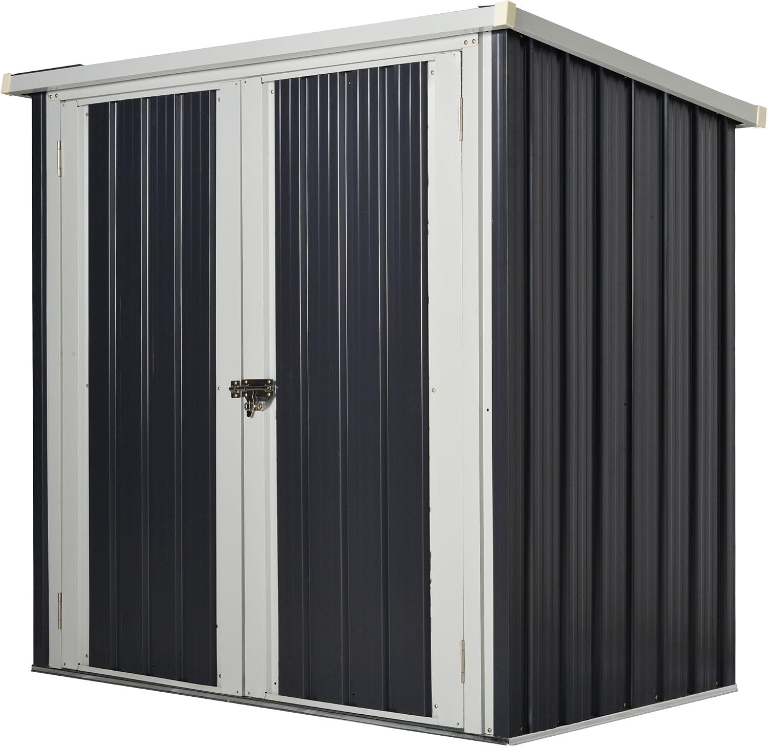 Outsunny Cobertizo de Jardín de Exterior con 2 Puertas 147x86x134 cm Negro