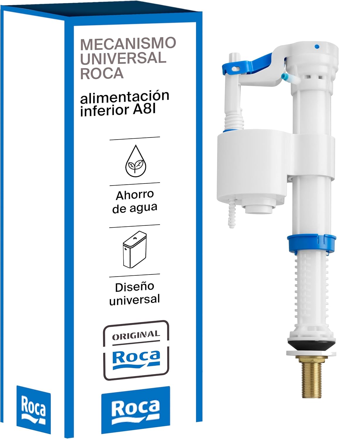 Roca A822504400 - Mecanismo de alimentación inferior con rosca metálica. compacto y llenado rápido.