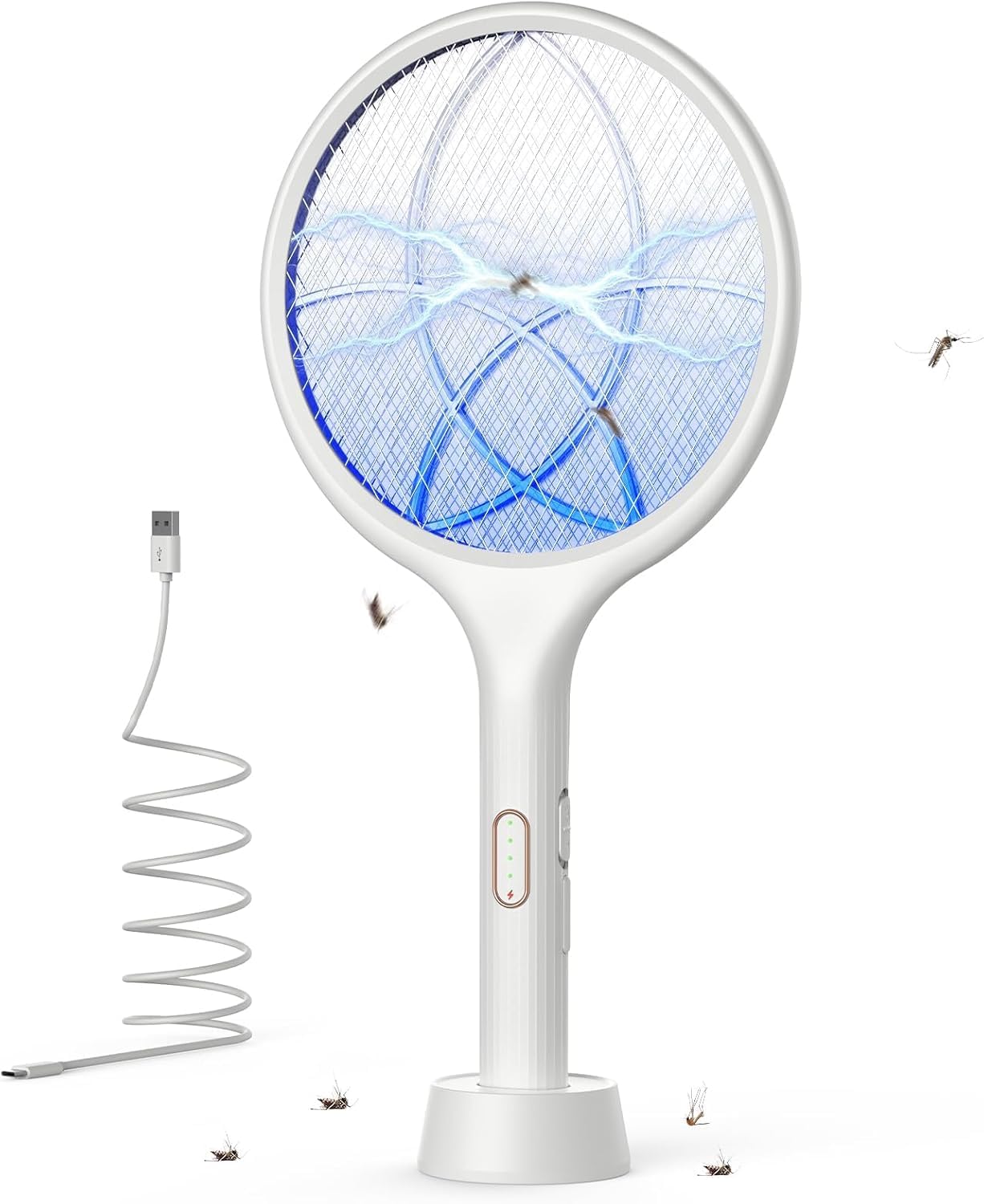 YISSVIC Raqueta Mosquitos Electrica 4000V Mata Mosquitos Electrico 2 en 1