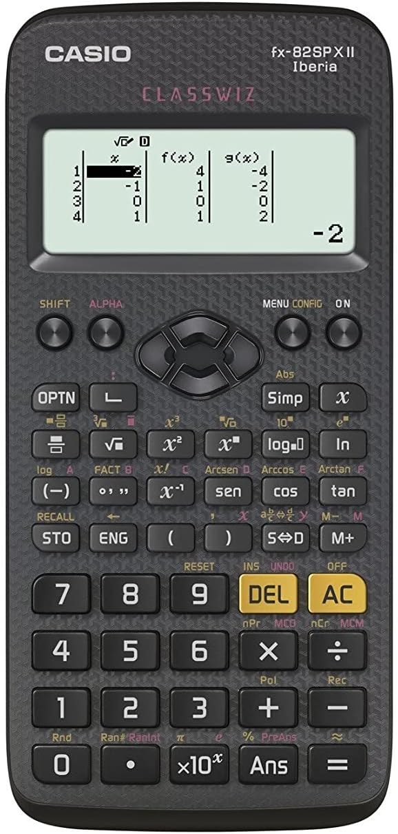 Casio FX-82SP CW - Calculadora Científica, Recomendada para el Curriculum Español y Portugués, 5 Idiomas, más de 300 Funciones, Color Gris Oscuro