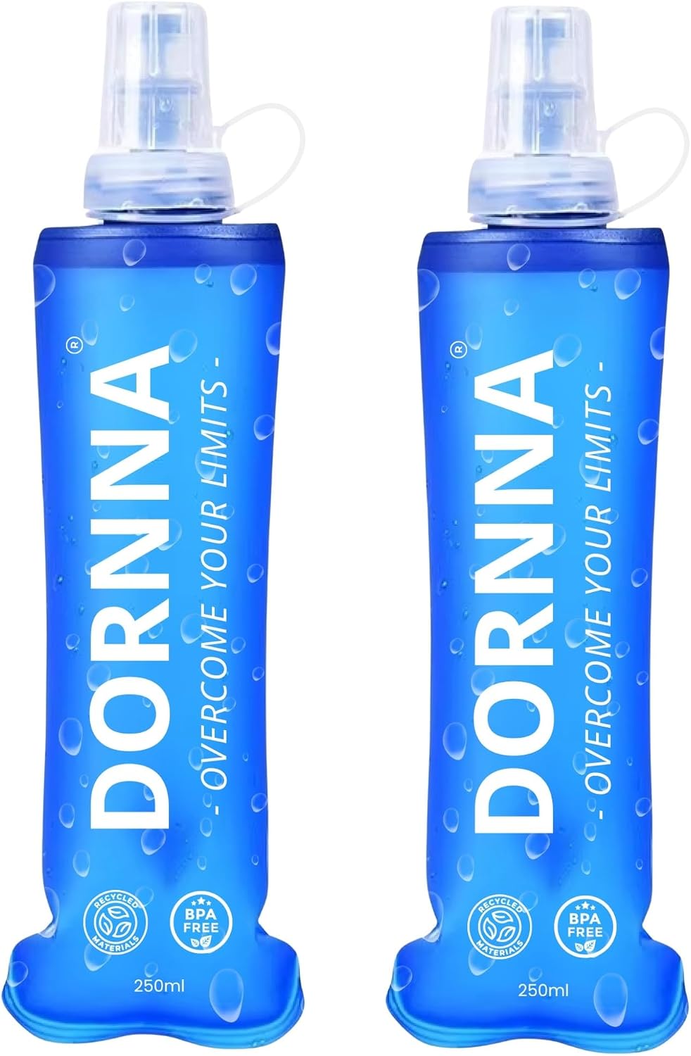 2X1 Soft Flask, Botella de Hidratación BPA FREE para Running, Bolsa de Hidratación Deportiva, Botella de Agua Reutilizable Muy Resistente. (500ML - 2 UDS)