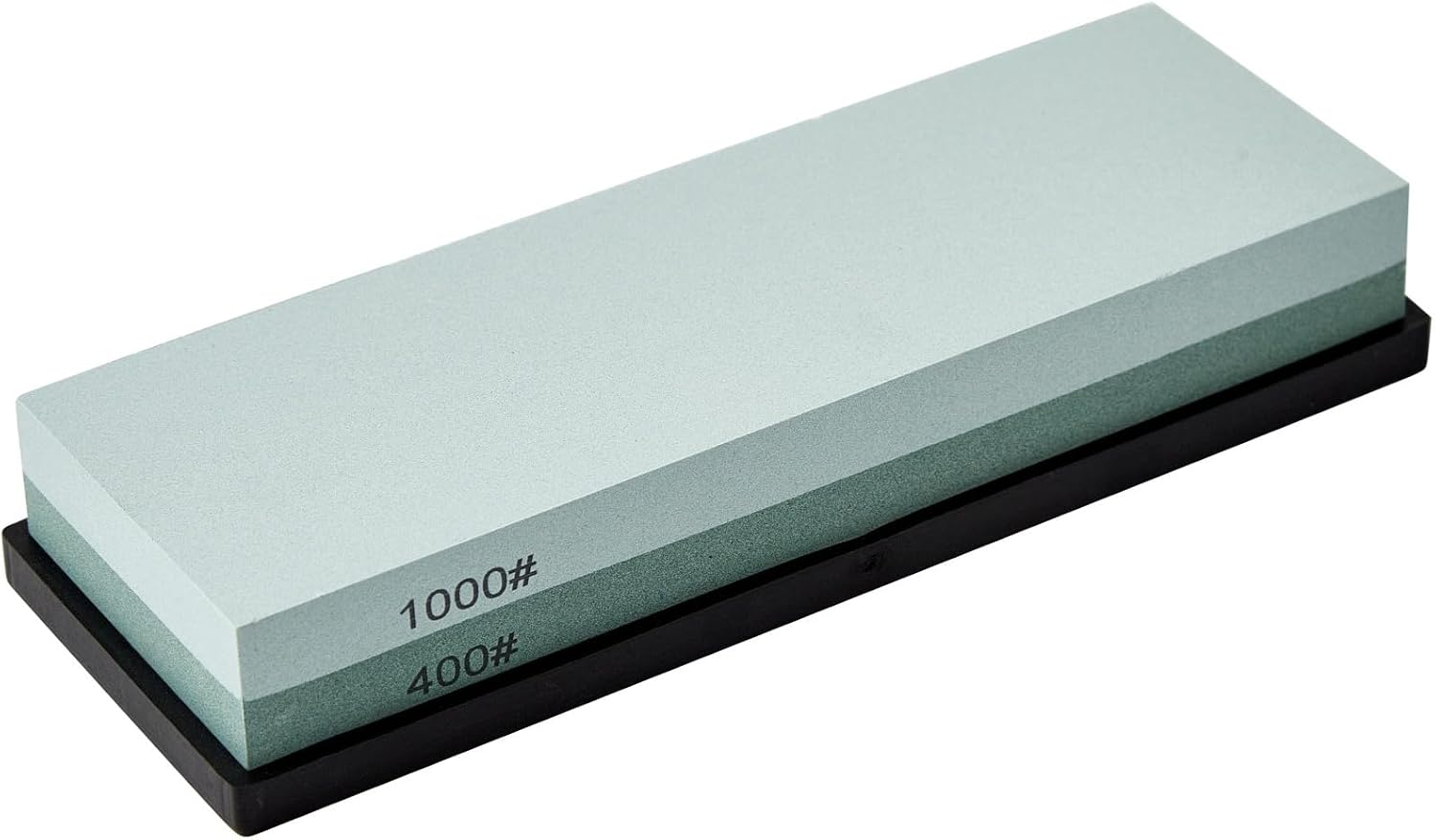 HiramWare, Piedra de afilar cuchillos de gama alta con base de goma antideslizante, de grano 400/1000, afilador manual de doble cara para cuchillos de cocina