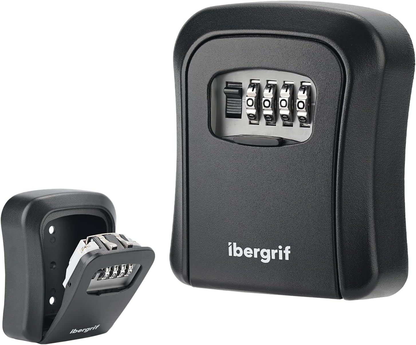 Ibergrif MA201 Caja de Seguridad para Llaves, Caja de Cerradura, Armarios de Llaves, Pared, Negro
