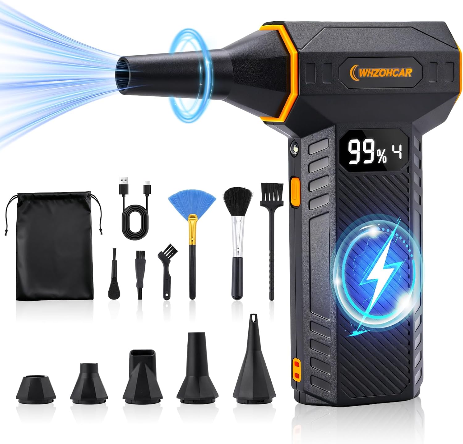 Soplador de Aire 4 Velocidades 200000RPM Aire Comprimidode 𝟭𝟮𝟬𝟬𝟬𝗺𝗔𝗵