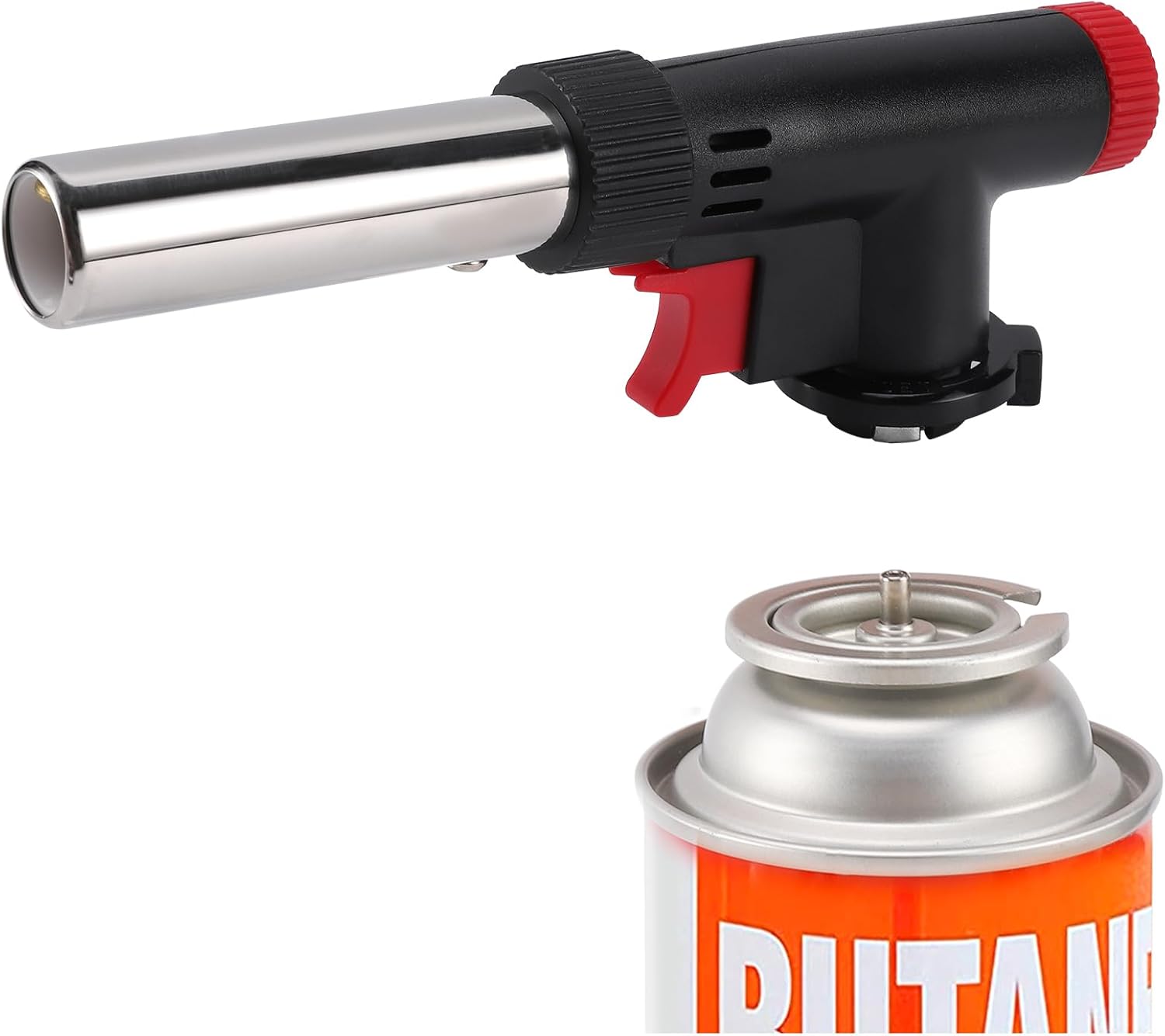 Soplete de Cocina, Profesional Recargable Antorcha de Cocina Butano con Llama ajustable para BBQ, Postres, Cocinando, Cámping, Soldadura(No Incluido Butano)