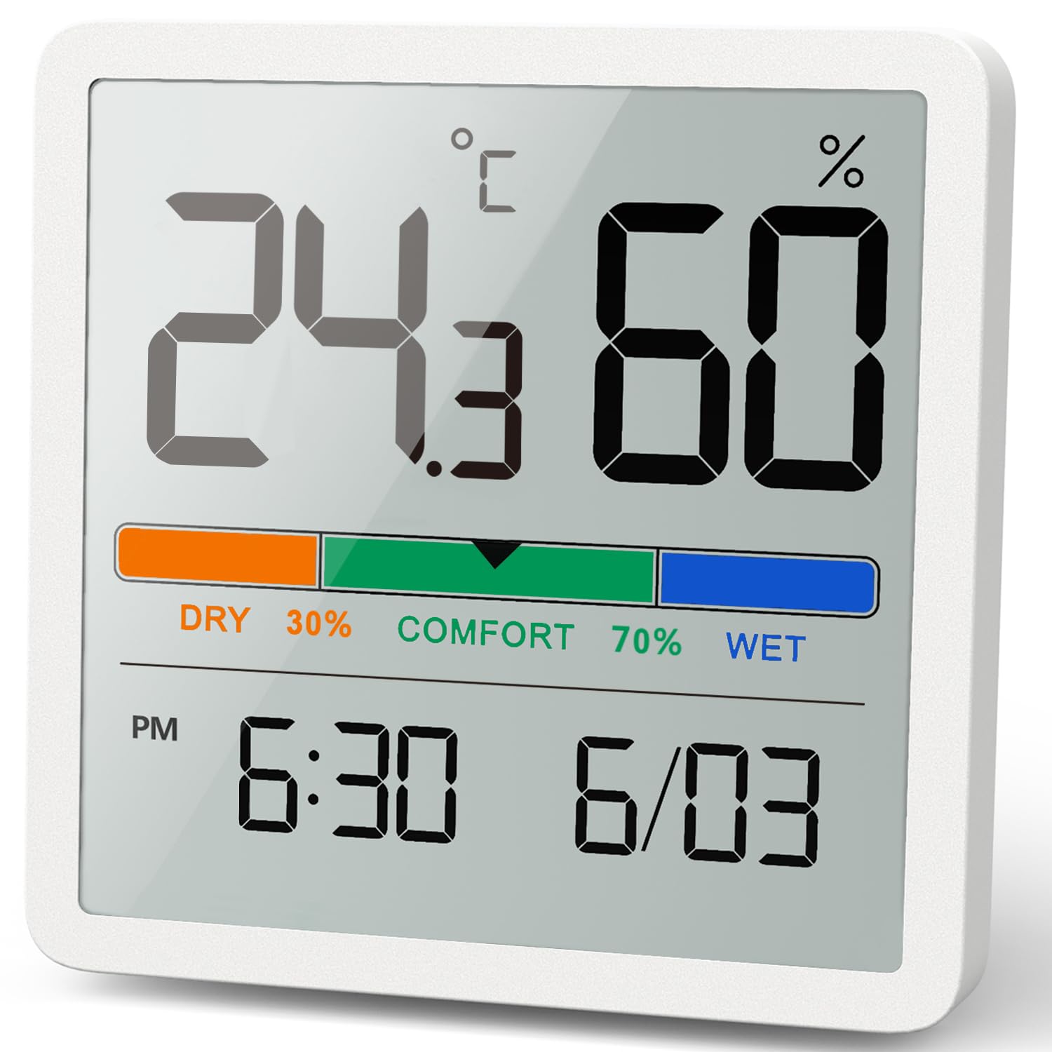 NOKLEAD Higrómetro Termómetro Digital Interior con Temperatura y Humedad