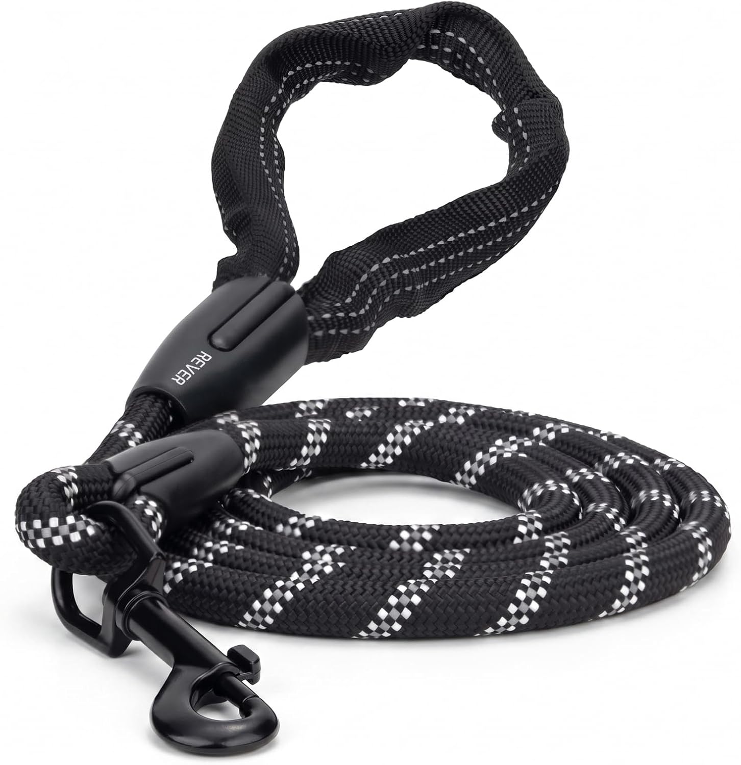 REVER Correa para Perros Resistente, Nailon Trenzado Reflectante