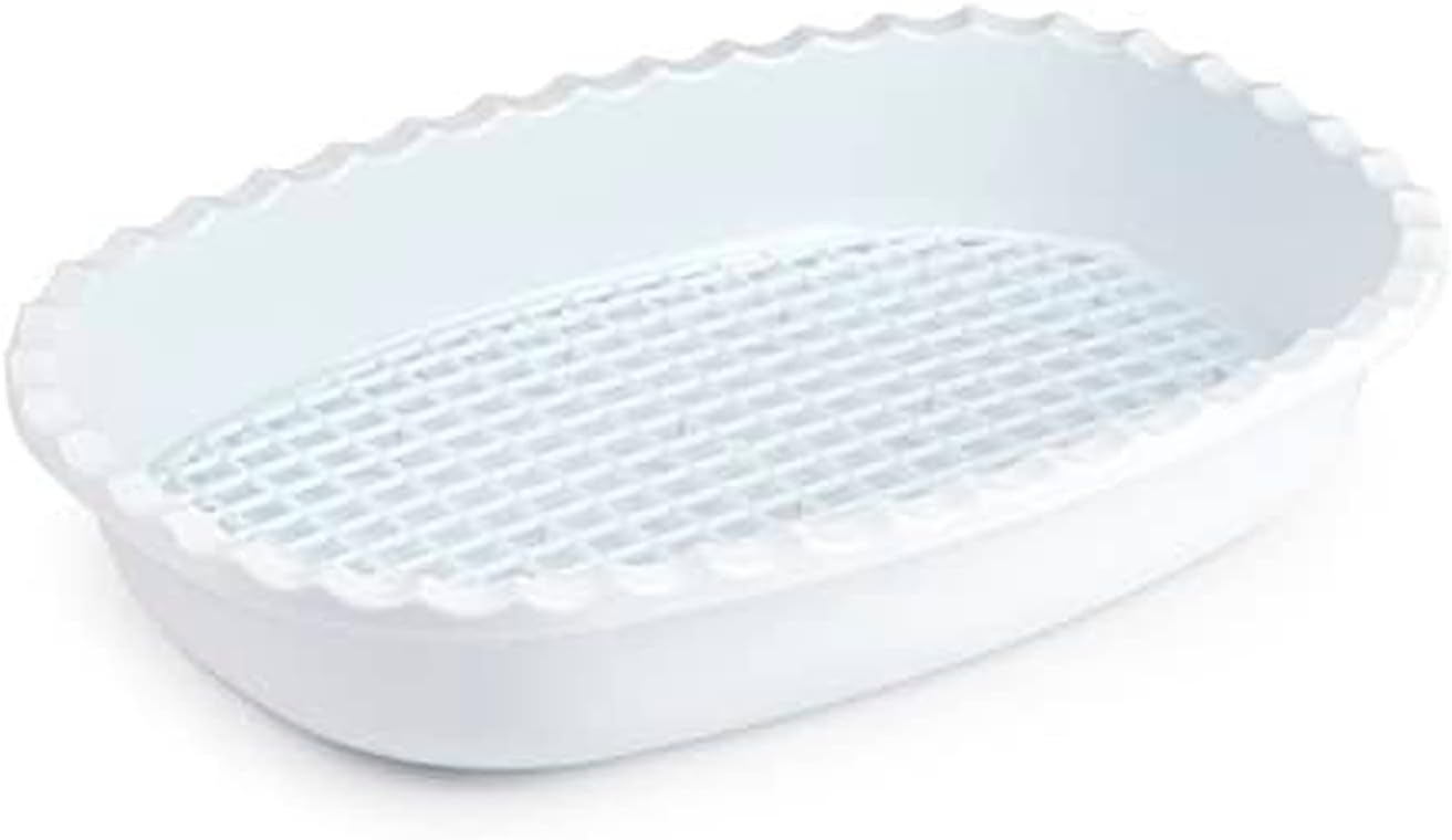 CABLEPELADO Bandeja para descongelar Alimentos, Recipiente para descongelación de Alimentos con Rejilla, Descongelación Rápida Alimentos, Polipropileno, 32 x 21,5 x 6 cm, Color Blanco