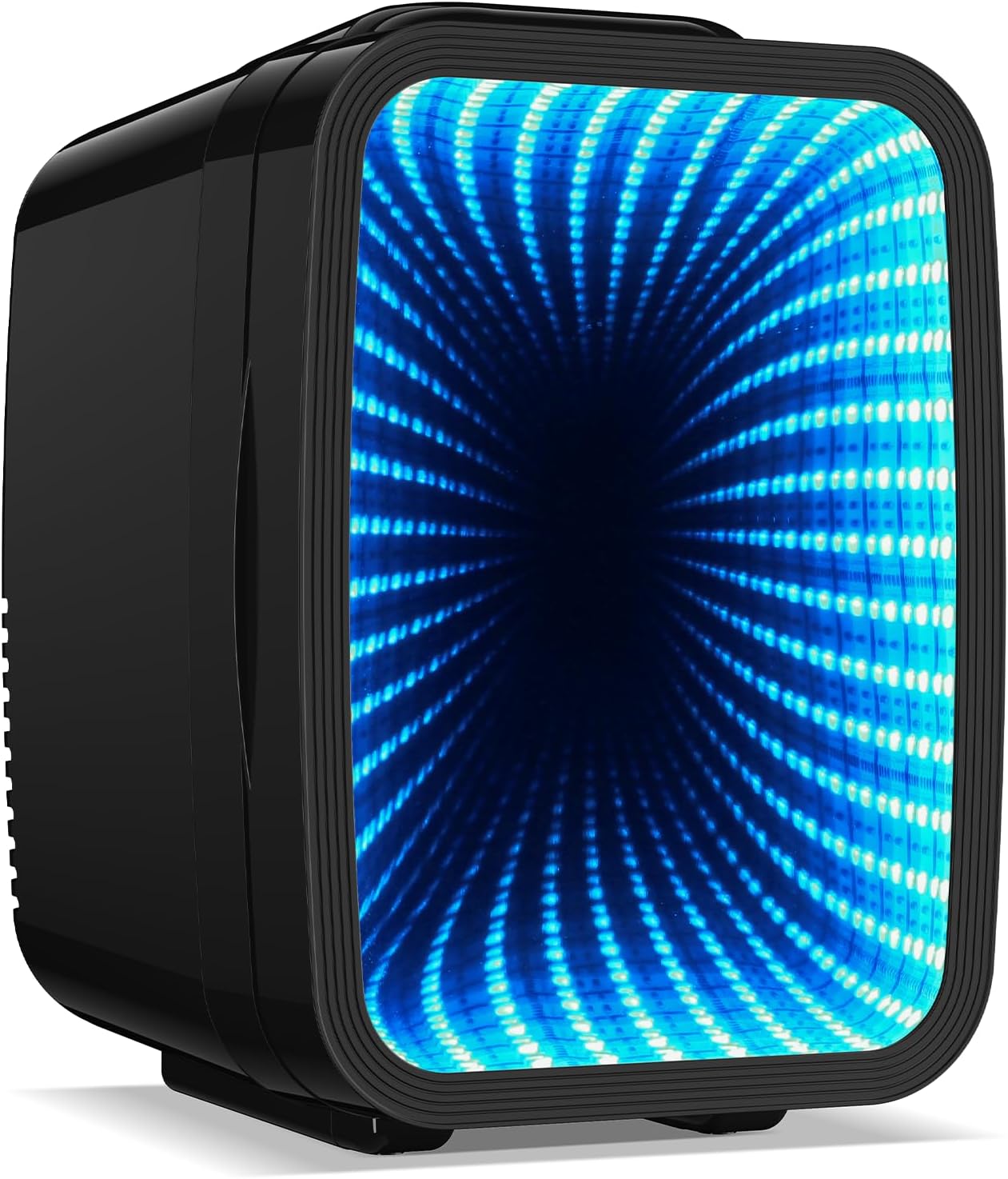 BEICHEN Mini Nevera, 4 L/6 latas, Silenciosa, 7 Modos de Luz RGB, 2 en 1 de Refrigeración y Conservación de Calor para Bebidas y Cuidado de La Piel, Mini Nevera para Gaming, Oficina, Coche (Negro)