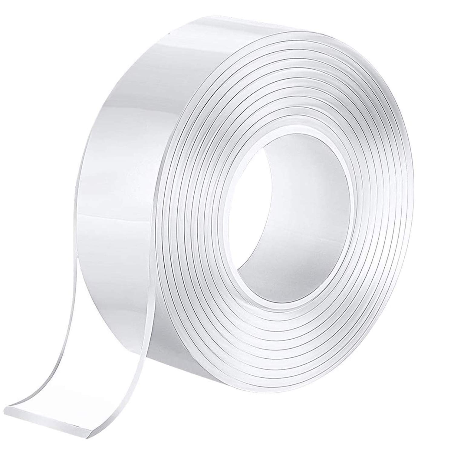 Winline Cinta Adhesiva de doble cara extra fuerte y multifuncional - Cinta Transparente y extraible,para Pared,Cocina,Alfombra,Fijación de Fotos (3M x 3CM x 2MM)