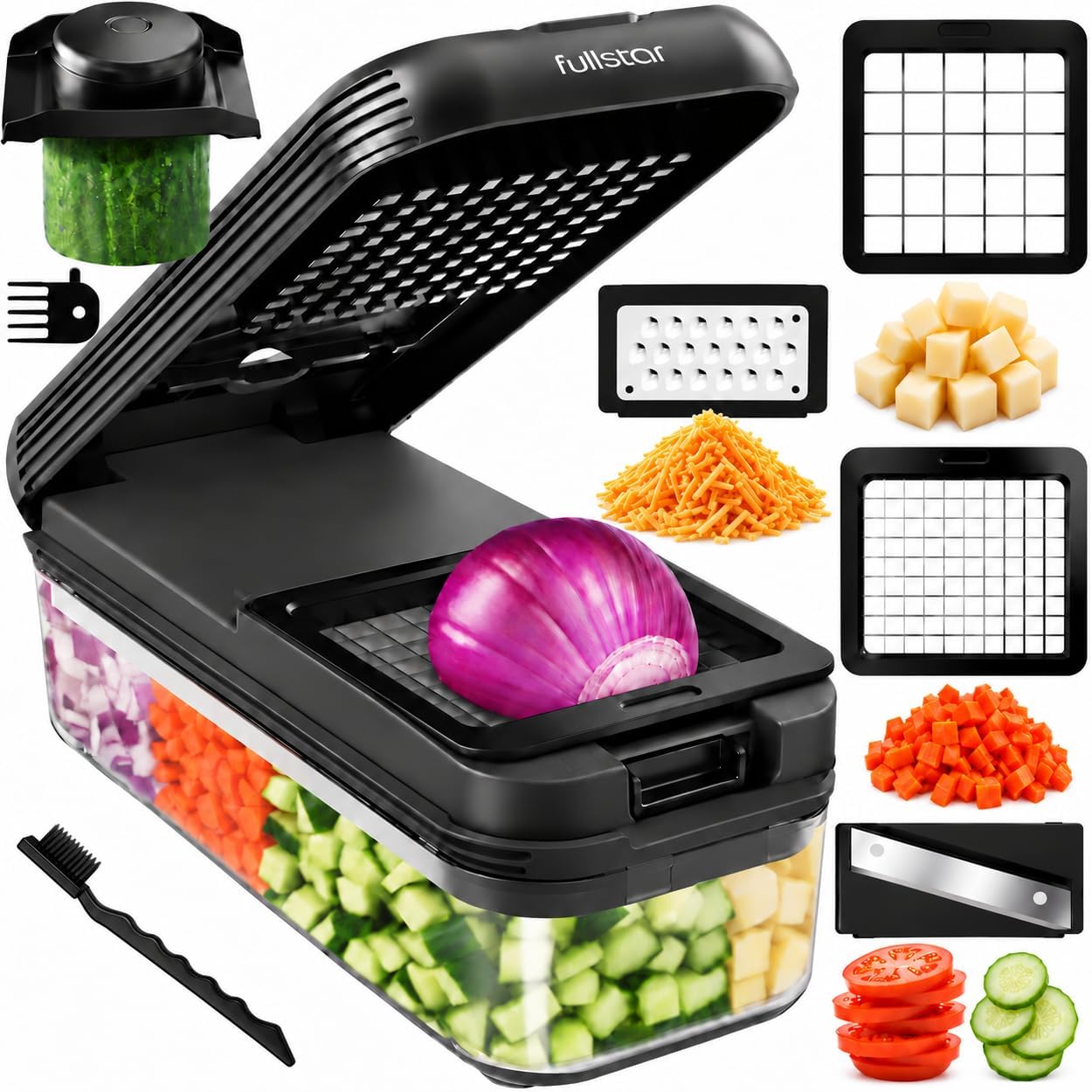Fullstar Essential - Cortador de Verdura y Mandolina de Cocina 4 en 1