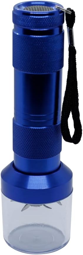 Grinder Eléctrico para Hierbas - Picadora de Especias - Molinillo eléctrico para picar - Grinder de Aluminio - Trituradora de mano Metálica (Color: Azul)