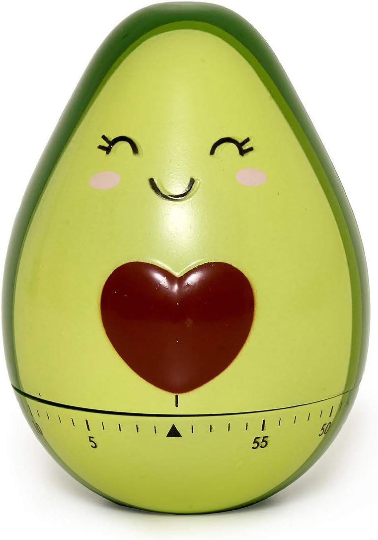 Legami - Temporizador de Cocina, Tema Avocado, Ajustable manualmente, Tema Aguacate, 60 Minutos, sin Pila, diámetro 6 cm, Altura 8 cm