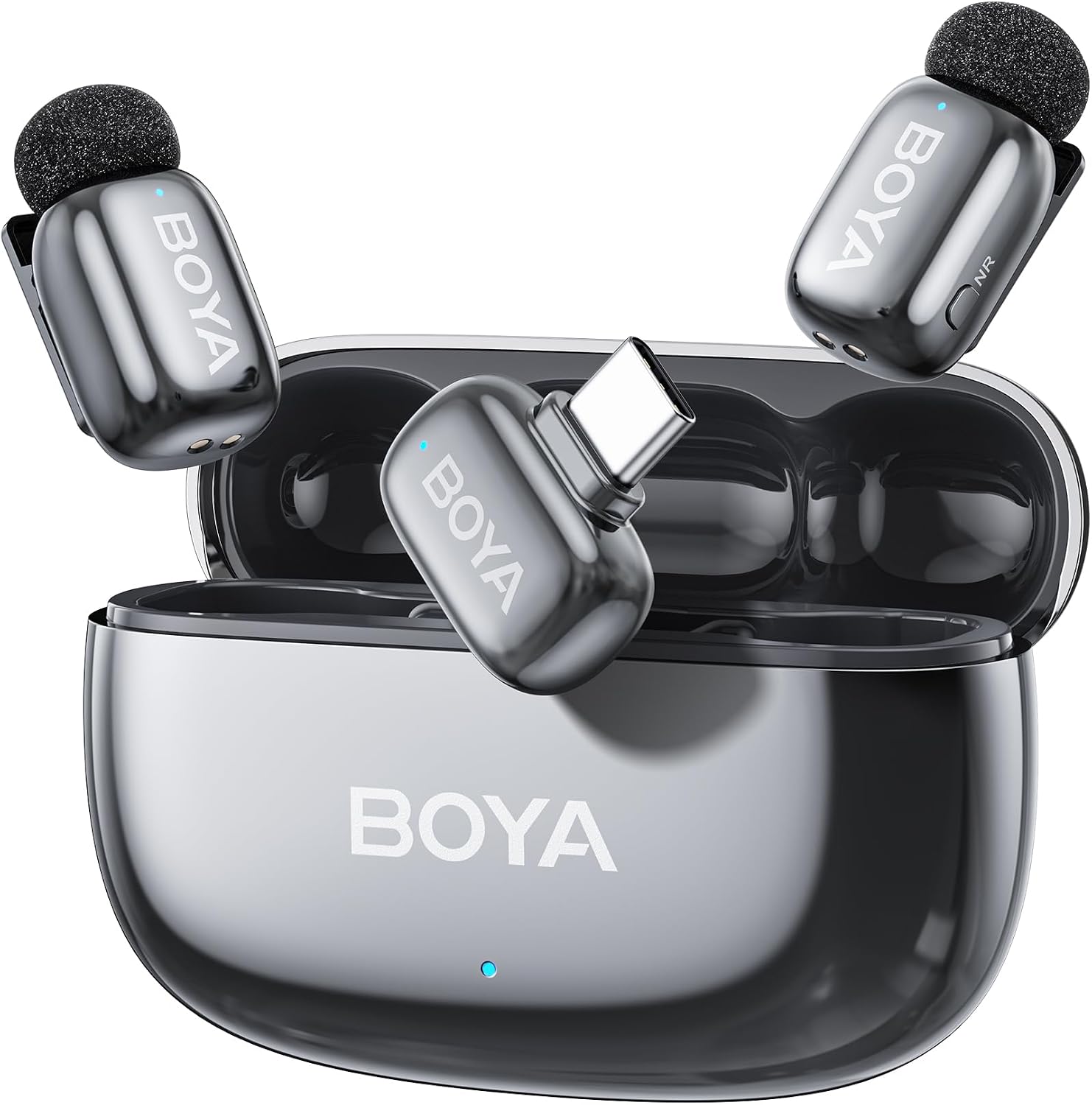 BOYA Mini Micrófono Inalámbrico de Solapa para iPhone, USB-C