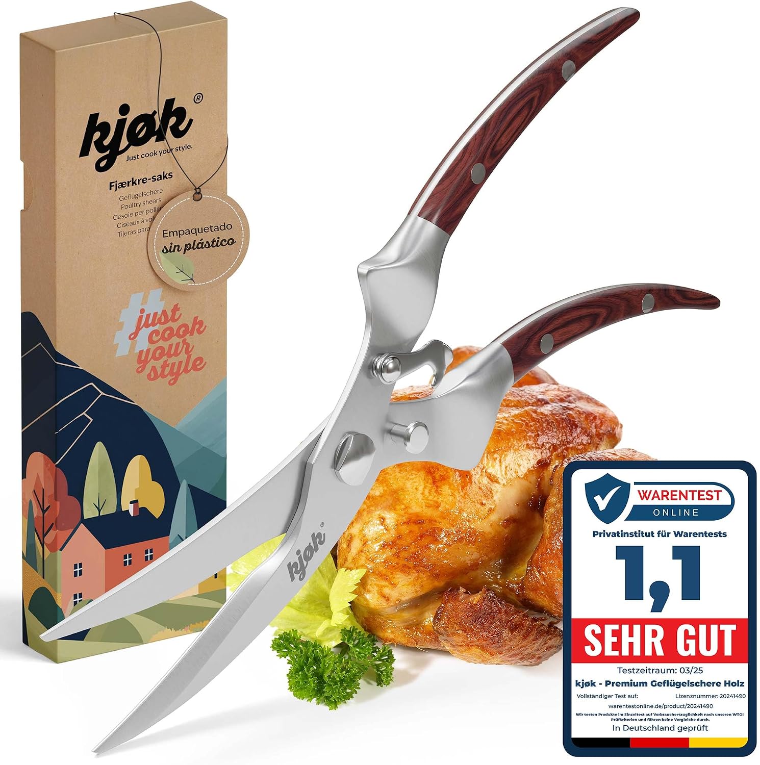 kjøk Tijera para Aves de Acero Inox. – para pollo, ganso y pato