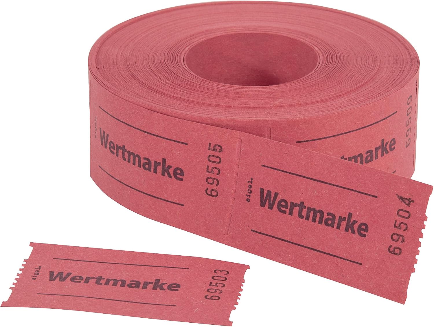 Sigel GR554 - Rollo de vales o cupones (60 x 30 mm, 500 cupones, numerados), color rojo