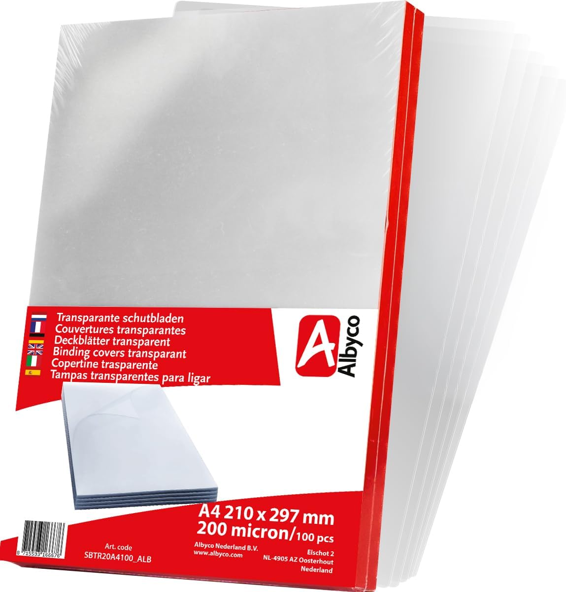 Portadas A4 Transparente Albyco 0,15mm | Brillo Impecable Profesional