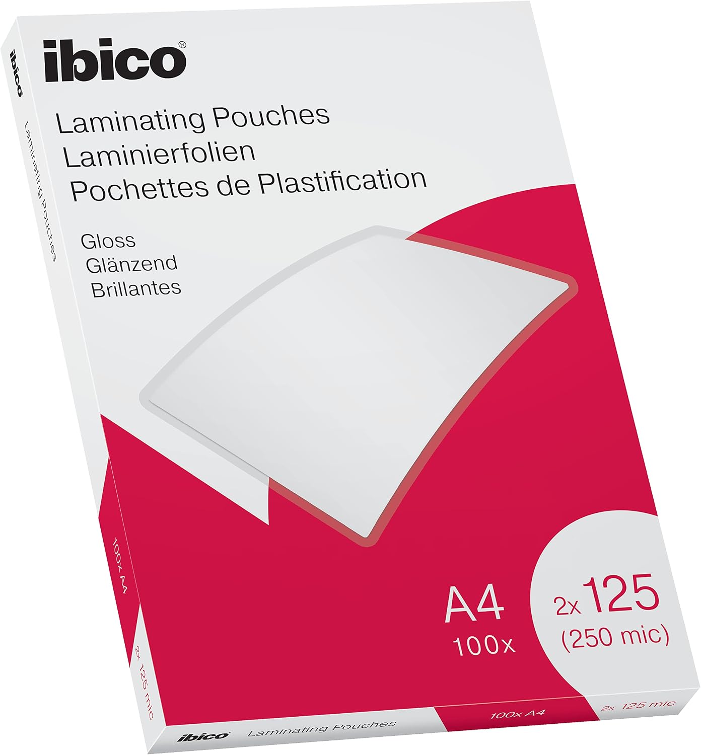 Ibico 627318 – Carteras Plastificar A4 250 Micras Gloss 100