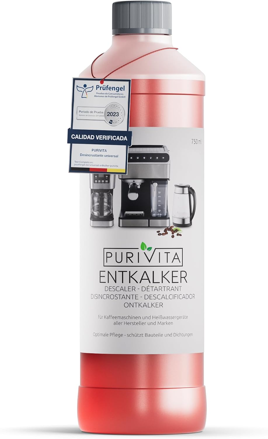 PURIVITA® Descalcificador Universal Cafetera y Hervidor, 500 ml