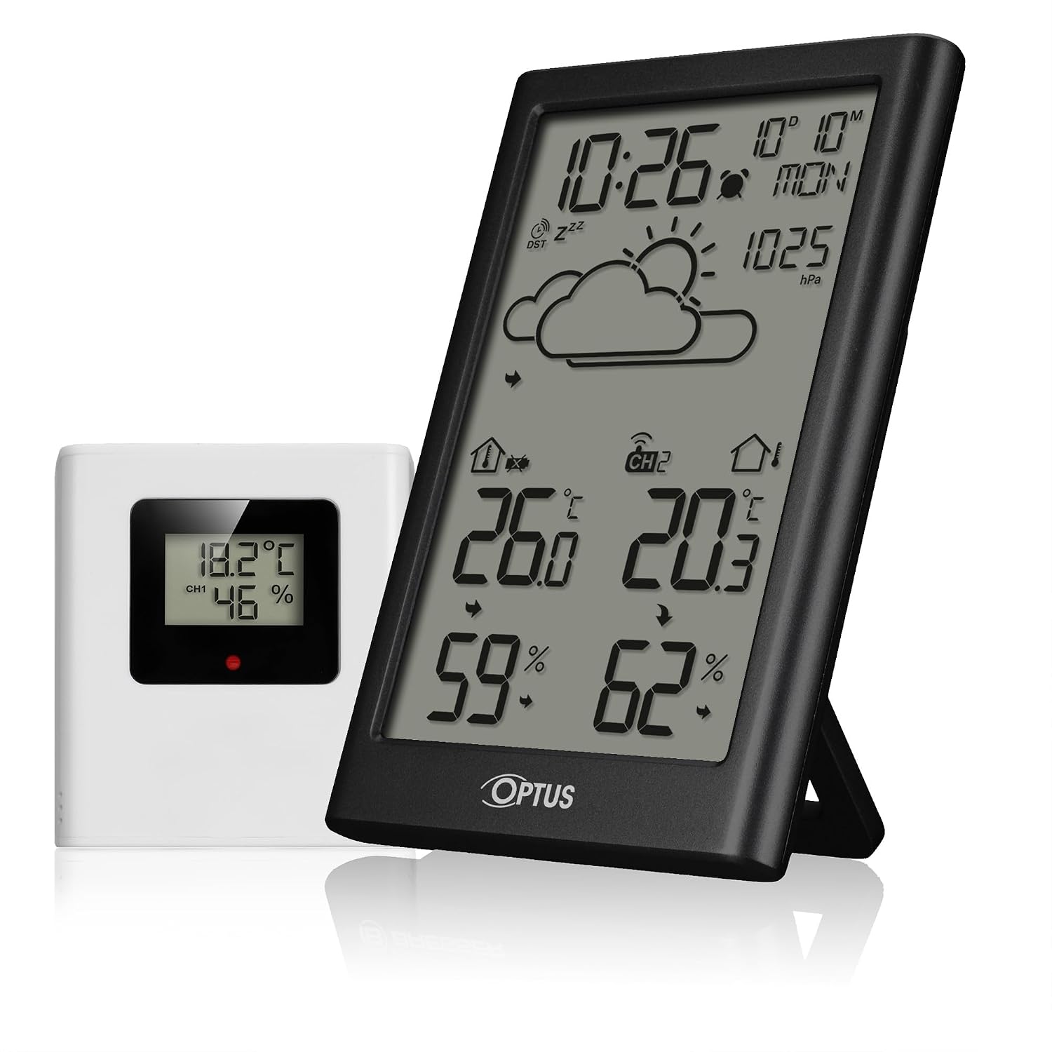 Optus Easy Estación meteorológica casa con sensor exterior