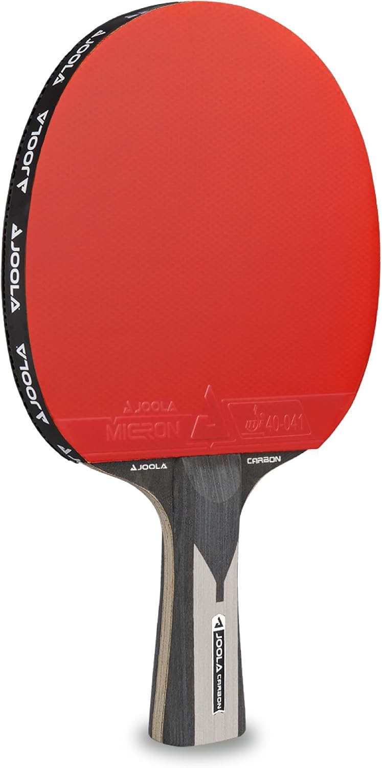 JOOLA 54206 Carbon X Pro - Raqueta de ping pong (7 estrellas, grosor de esponja de 2 mm), color negro y gris
