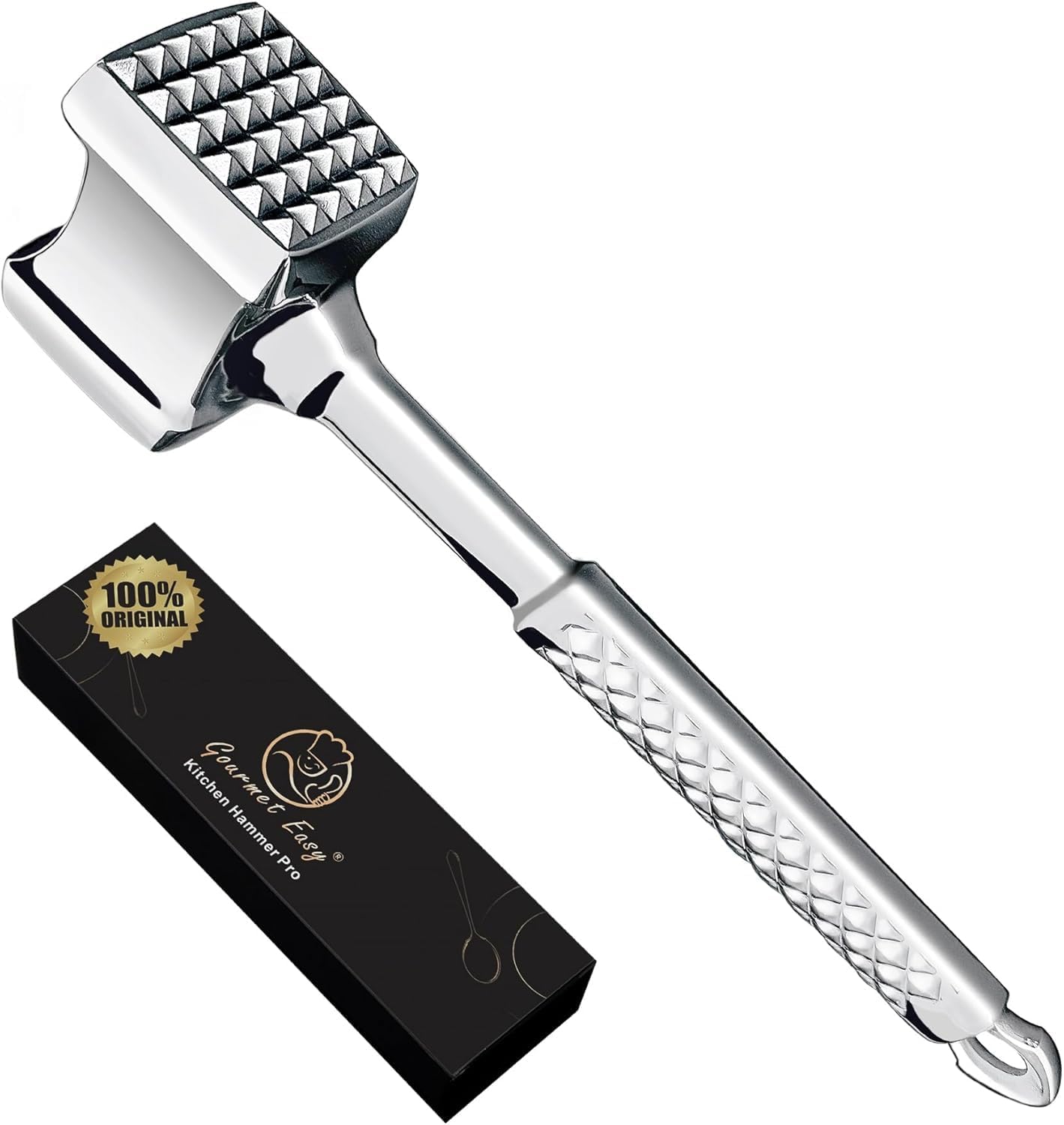 Gourmet Easy Martillo de Carne Acero Inox Macizo, Diseño Original