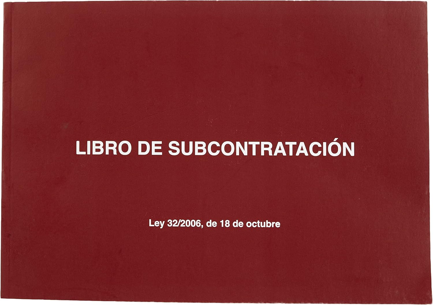 Dohe - Libro de subcontratación - Castellano - Tamaño A4 apaisado (21x29,7 cm) - 10 hojas numeradas y autocopiativas - Material de oficina