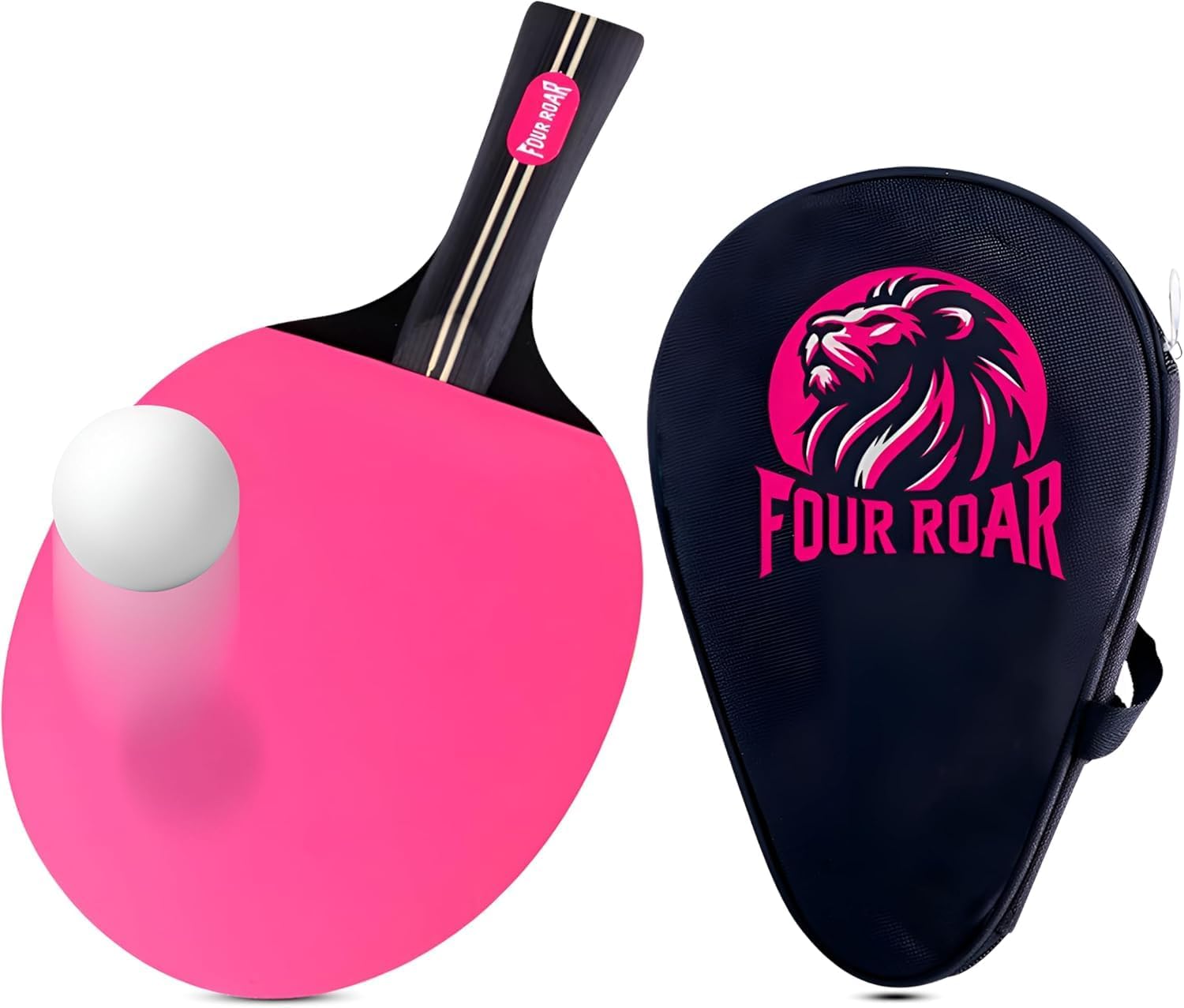 Palas de Ping Pong + Pelota + Bolsa | Raquetas Ping Pong de 7 Capas | Ping Pong Set para Principiantes y Avanzados para Interior y Exterior