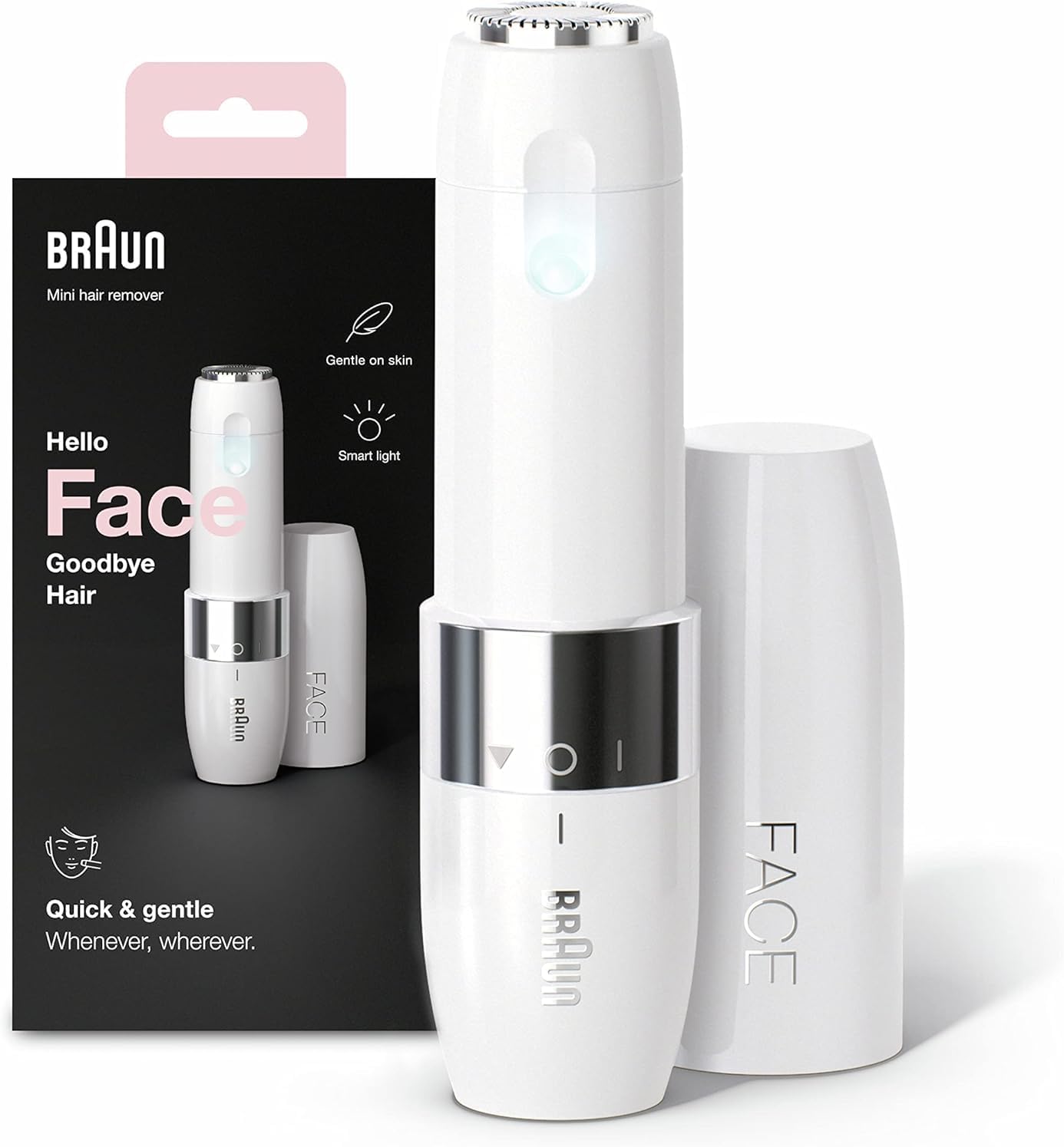 Braun Mini Depiladora Facial para Mujer FS1000, Blanco