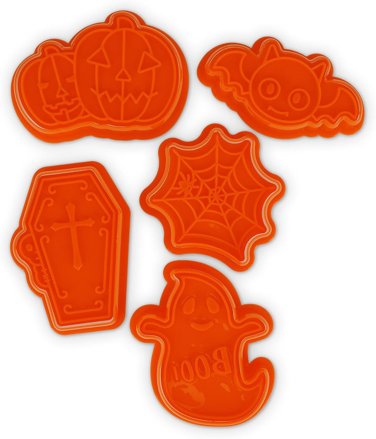 Legami - Cortadores de galletas de Halloween, 5 formas, Moldes para cortar galletas de Halloween, Aptos para niños, lavables en lavavajillas