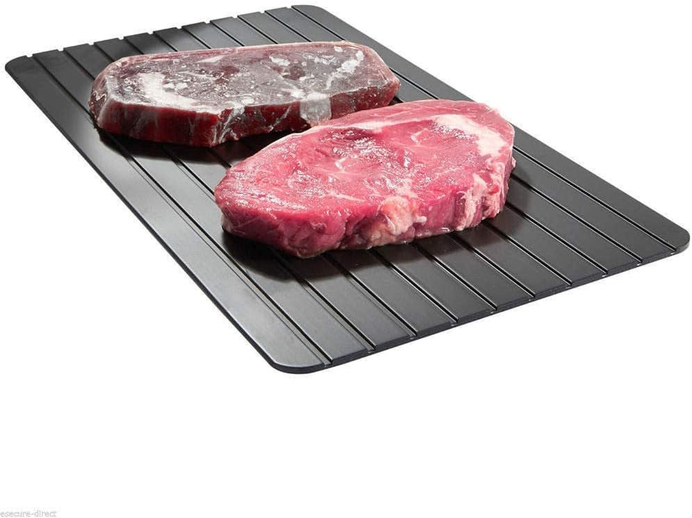 Bandeja Descongeladora,Bandeja de Descongelación Rápida Charola para Descongelar de Aluminio Alimentos Descongelados en Minutos para Cocina Casera 30 * 20CM