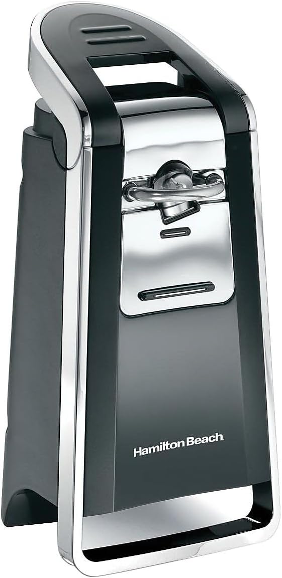 Hamilton Beach SmoothTouch Electric tin opener Negro, Cromo - Abrelatas (118,6 mm, 127,3 mm, 259,1 mm)