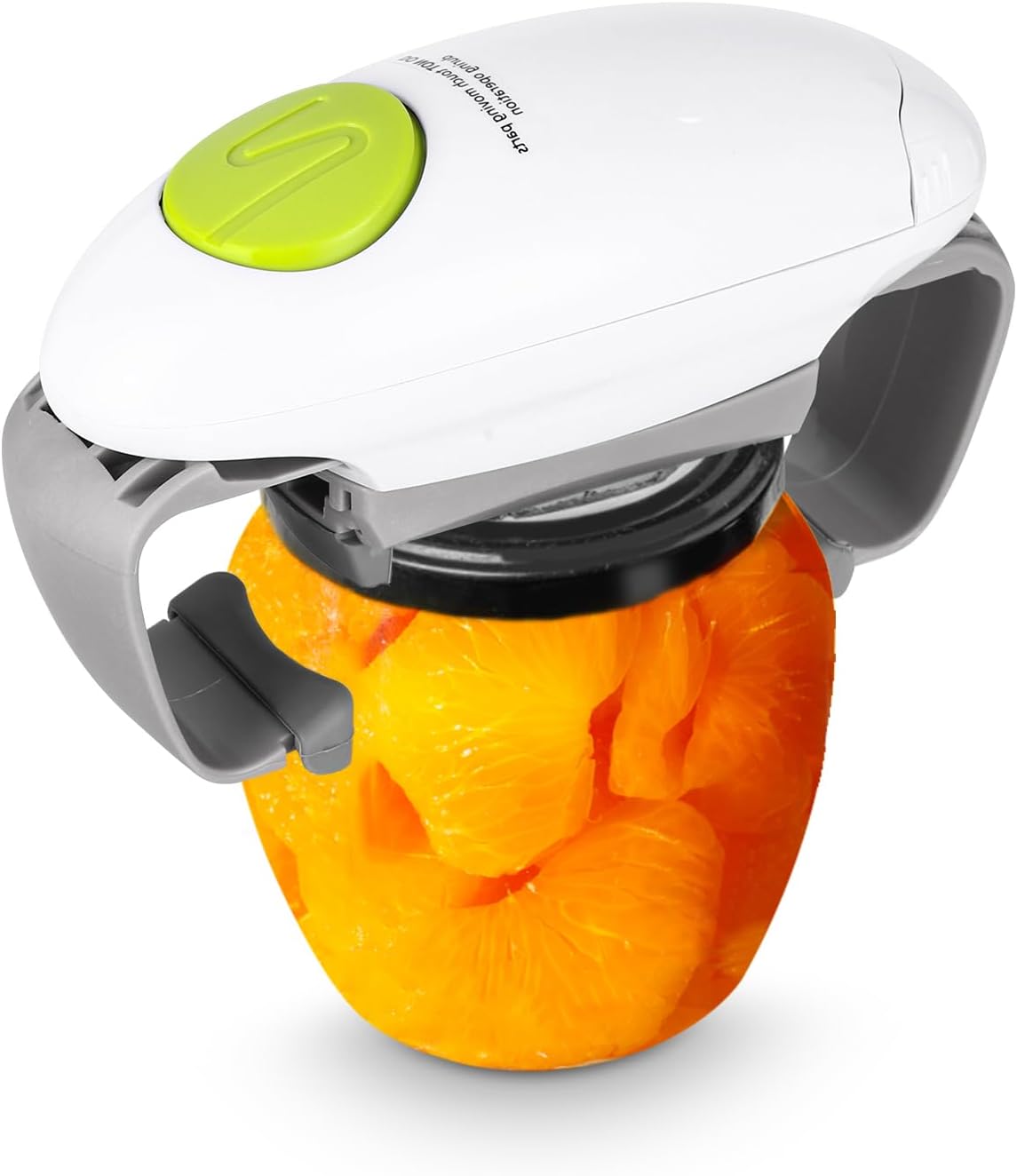 LEAZZLE Abridor de tarros eléctrico, accesorio de cocina, abrelatas automático para nuevos frascos sellados, el abrelatas de manos libres,abrebotellas para manos artriticas(blanco)