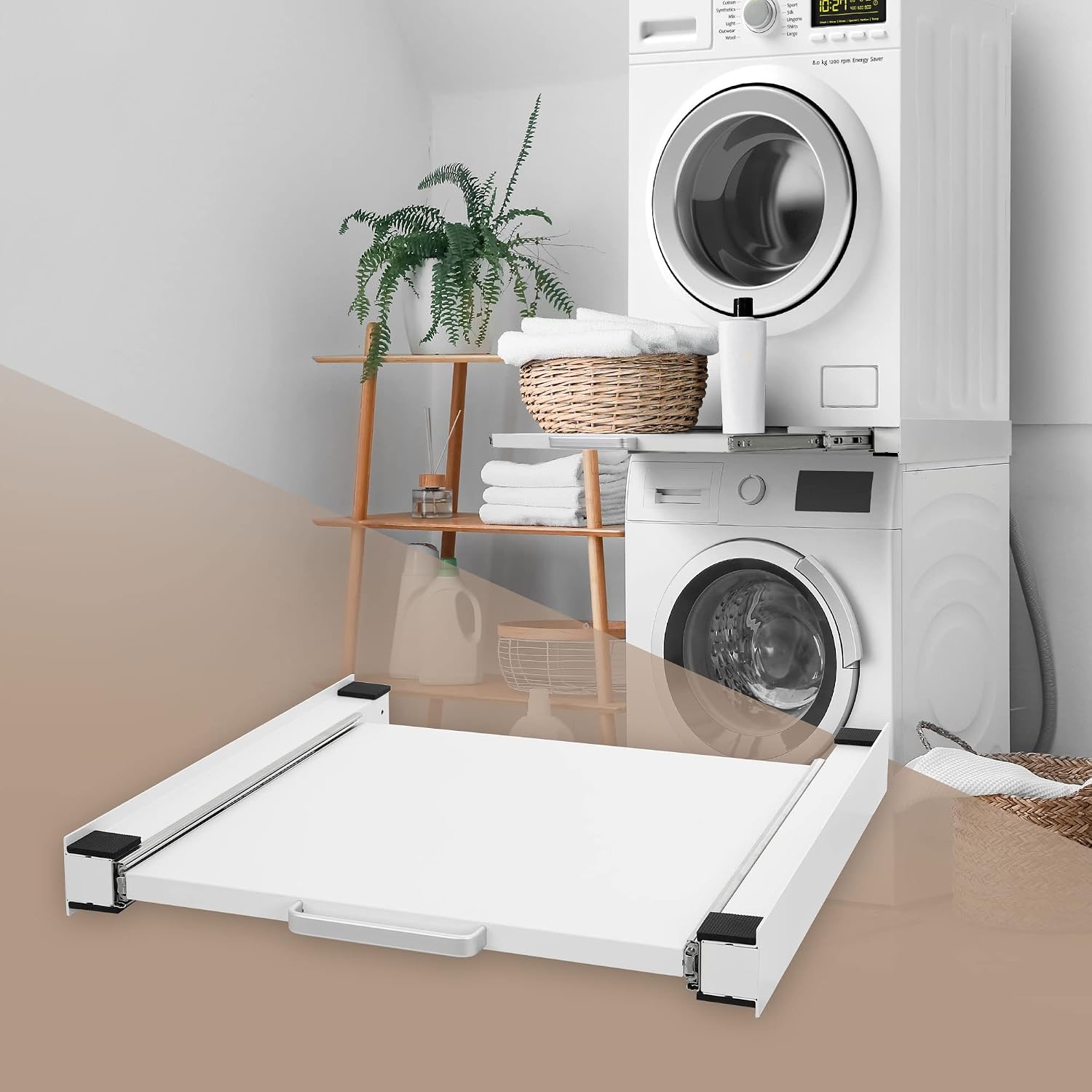 ML-Design Kit de Apilamiento Universal Mueble Base para Lavadora y Secadora