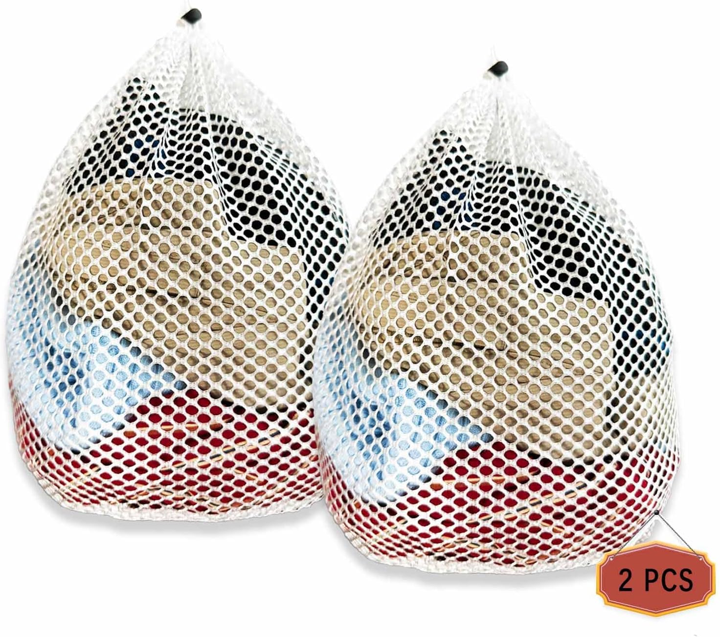 2 Piezas Bolsas para Lavadora 30x40cm, Con Cordon y Cierre de Bloqueo