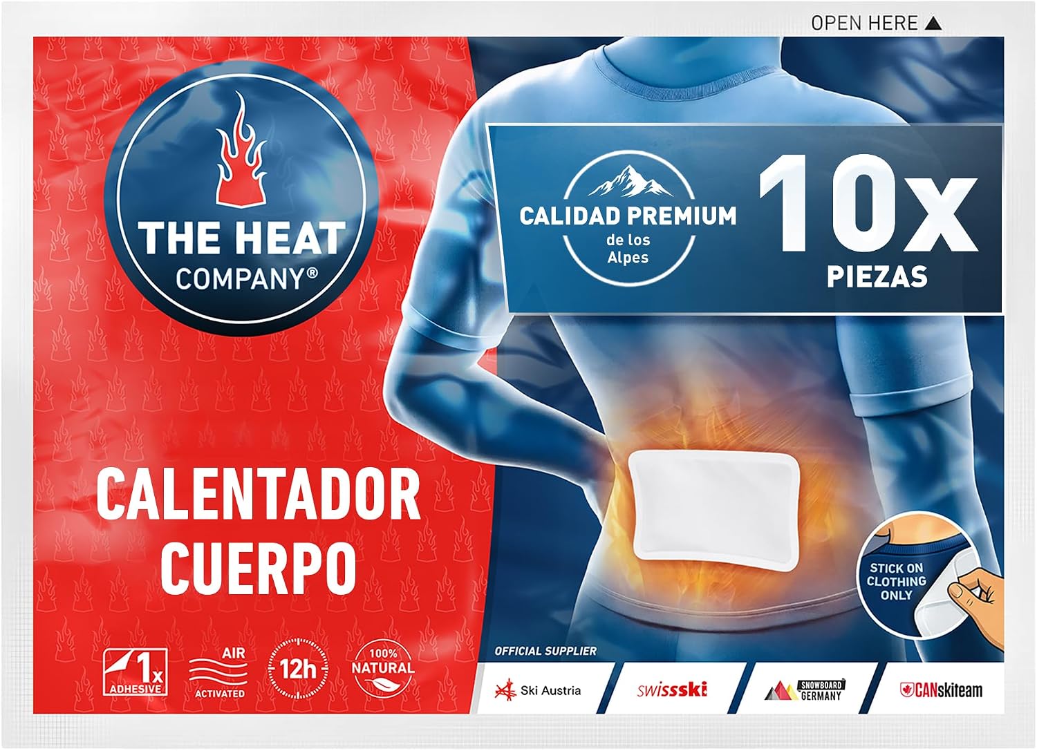 THE HEAT COMPANY Calentador Cuerpo - 12h de Calor Acogedor - Extra CÁLIDO