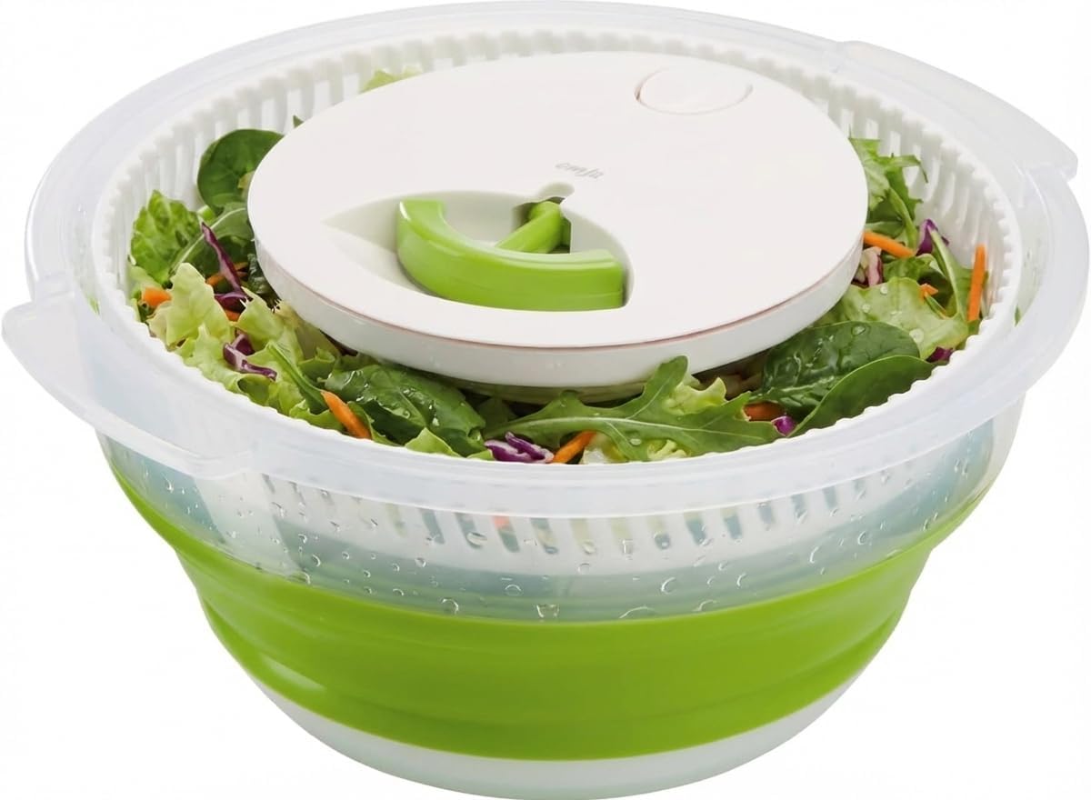 Emsa Centrifugadora Lechuga, Capacidad 4 L, Diseño Plegable Ahorra Espacio