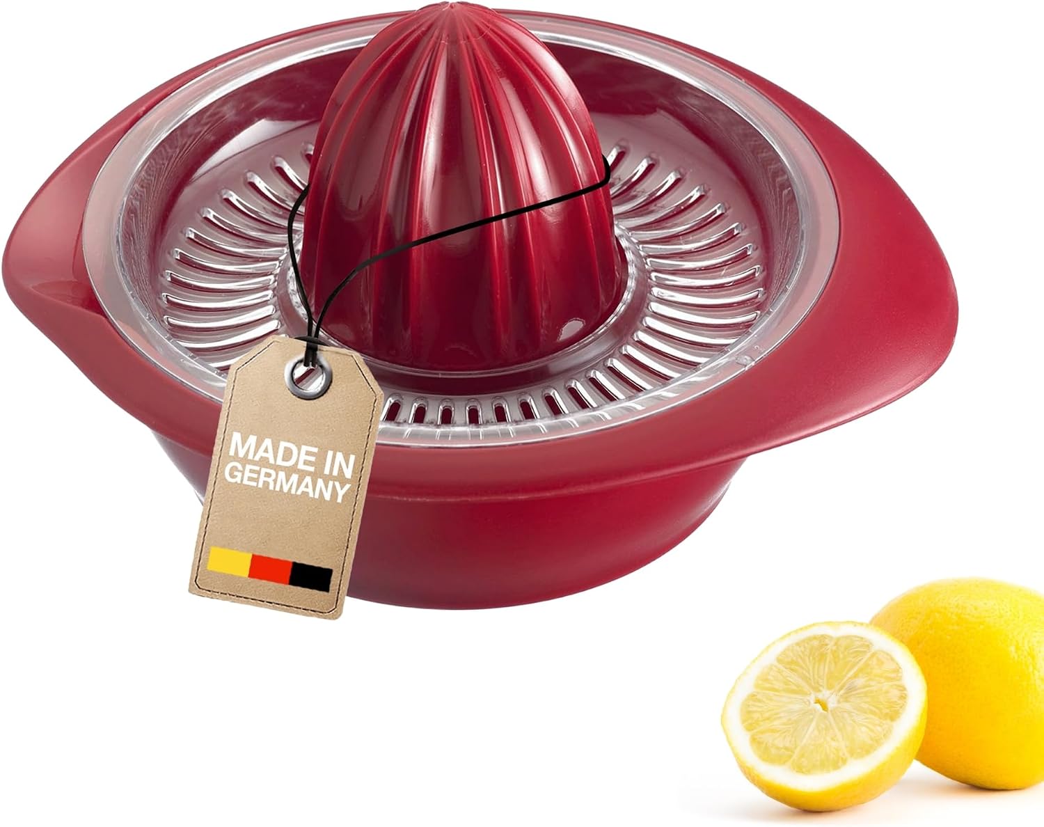 Westmark Exprimidor de limón/cítricos con recipiente, Diámetro: 18,7 cm, Capacidad: 0,5 litros, Plástico, Limetta, Verde manzana, 3091227A