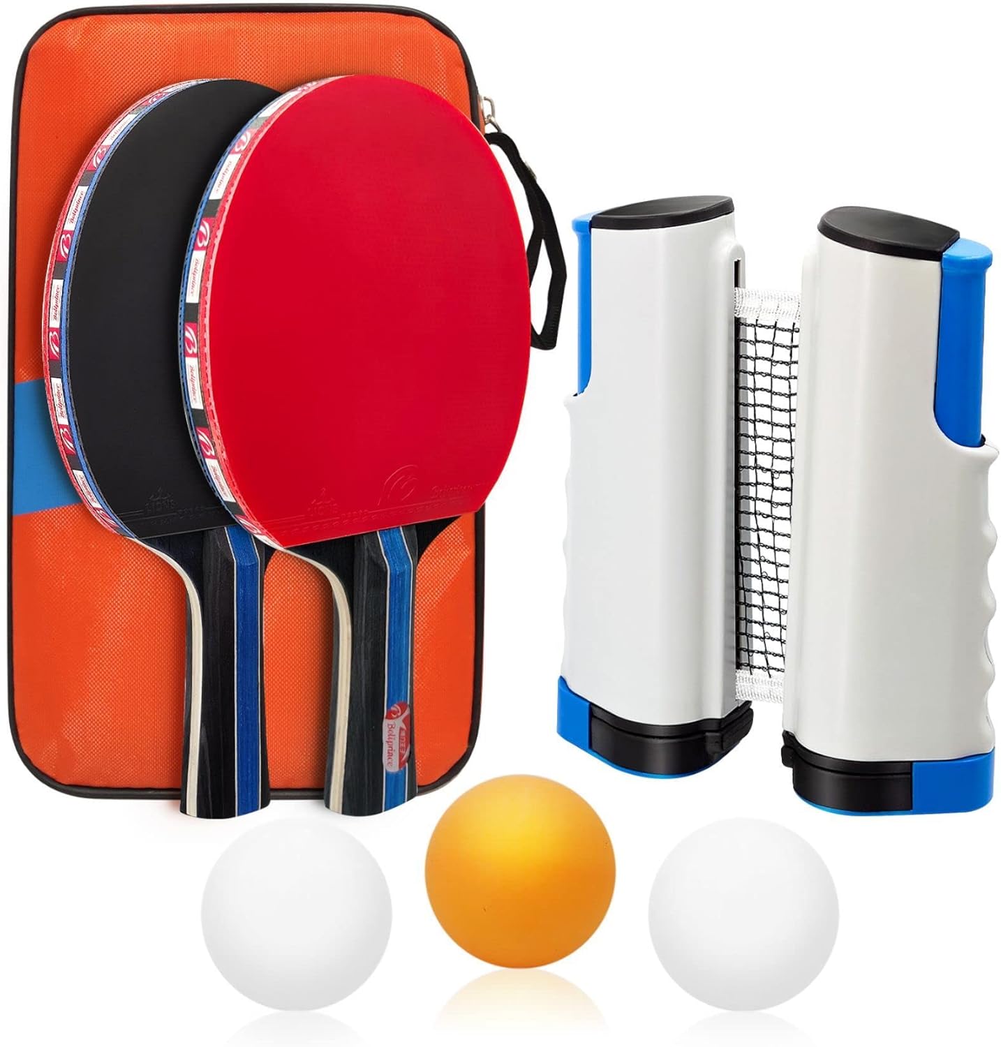 Raquetas Ping Pong Set con Palas de Ping Pong, Pelotas y Bolsa