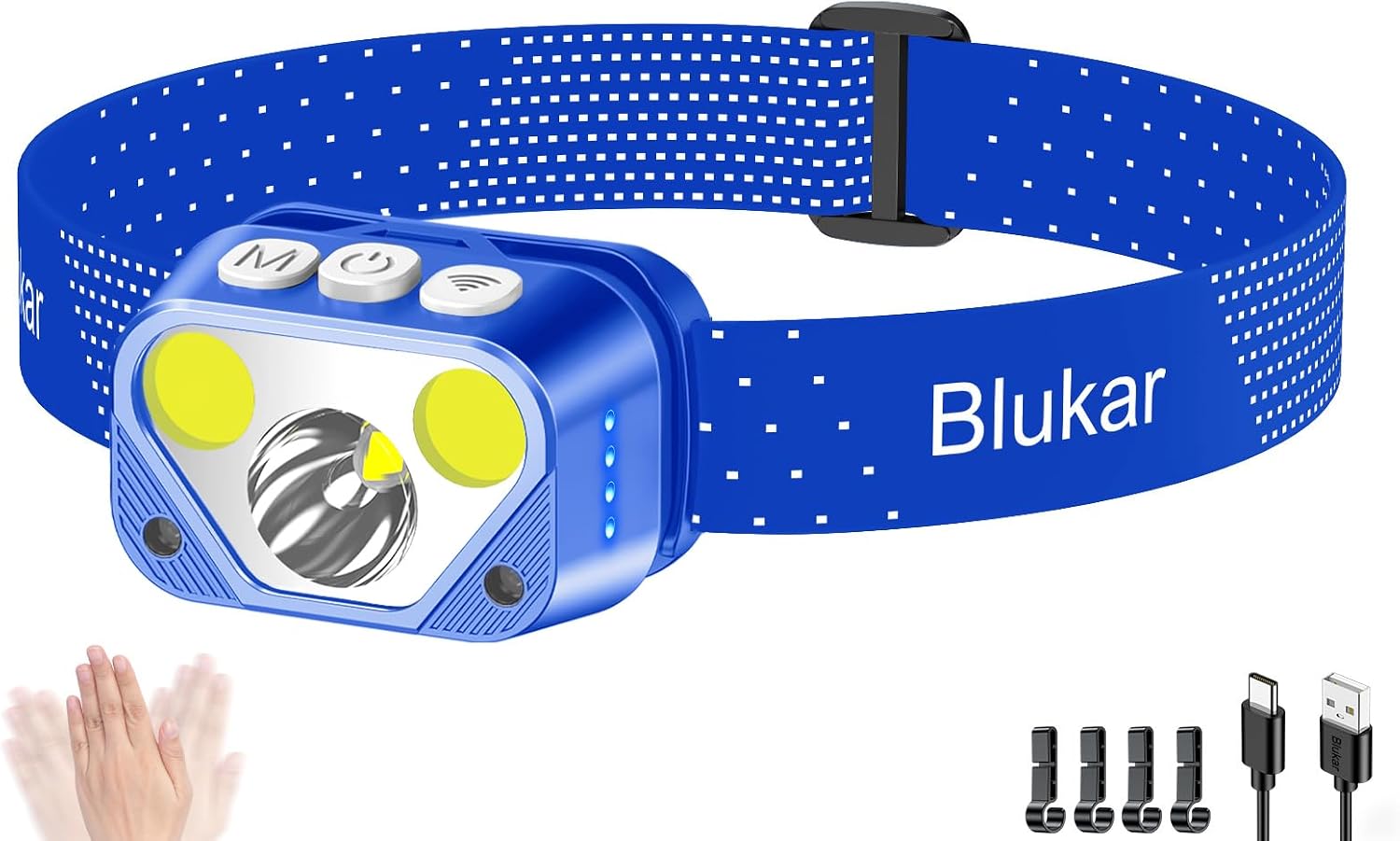Blukar 2026 Linterna Frontal Gen 2, Superbrillante Frontal LED Recargable