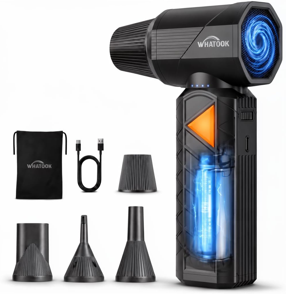 WHATOOK W02 PRO Soplador de Aire Potente con 400000 RPM, Aire Comprimido