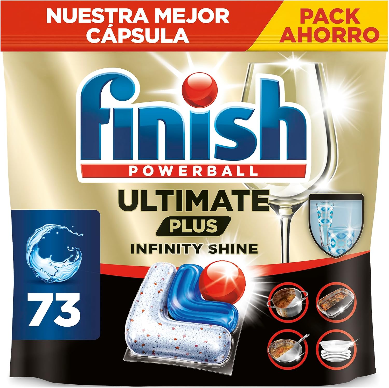 Finish Ultimate Plus Infinity Shine Pastillas lavavajillas - 73 cápsulas